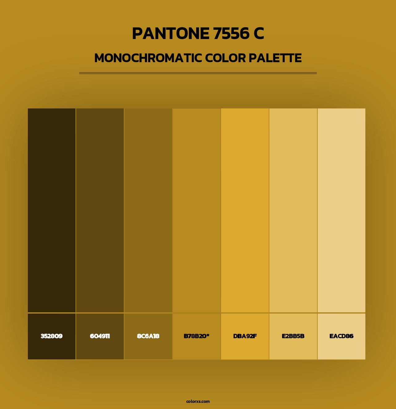 PANTONE 7556 C - Monochromatic Color Palette