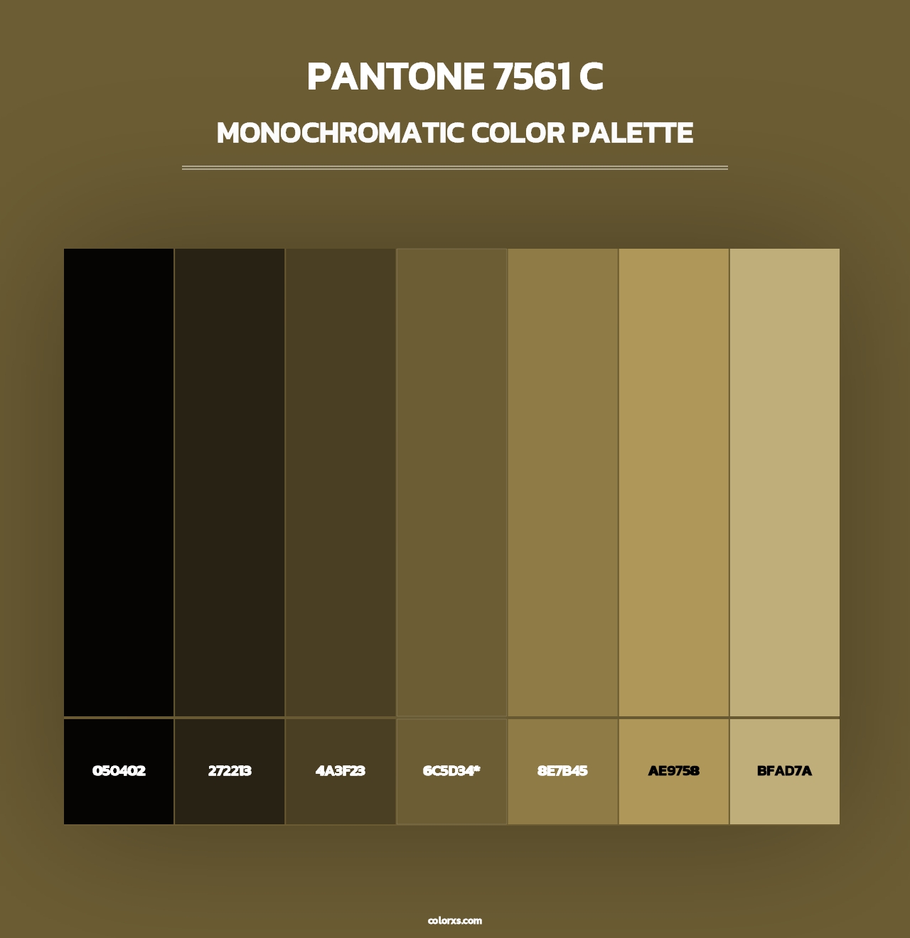 PANTONE 7561 C - Monochromatic Color Palette