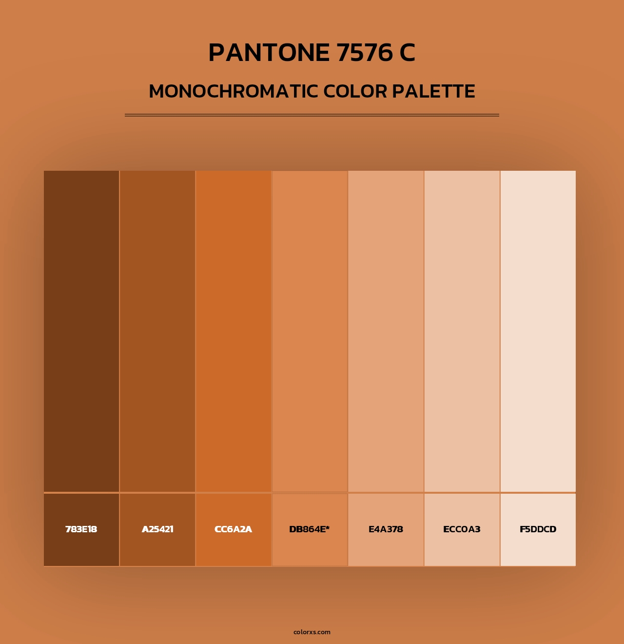PANTONE 7576 C - Monochromatic Color Palette