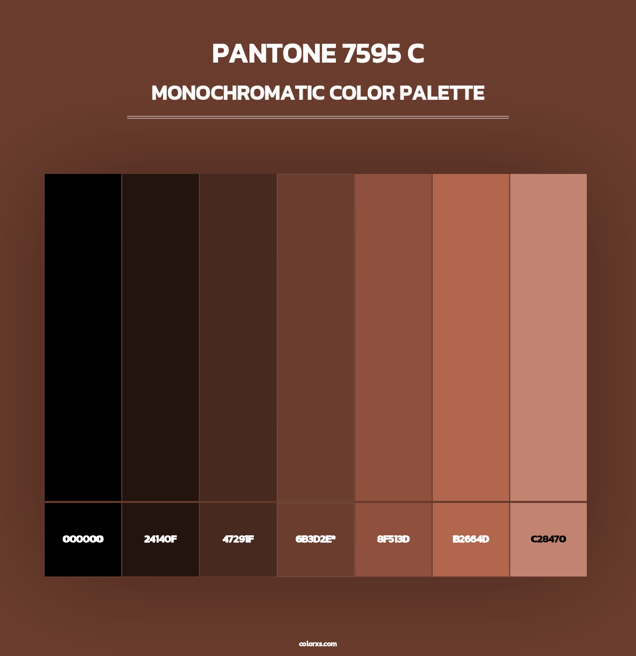 PANTONE 7595 C - Monochromatic Color Palette