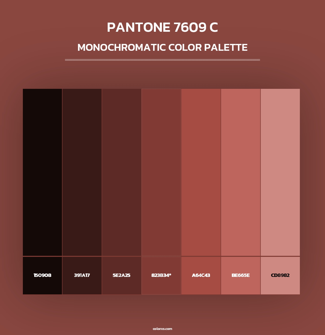 PANTONE 7609 C - Monochromatic Color Palette