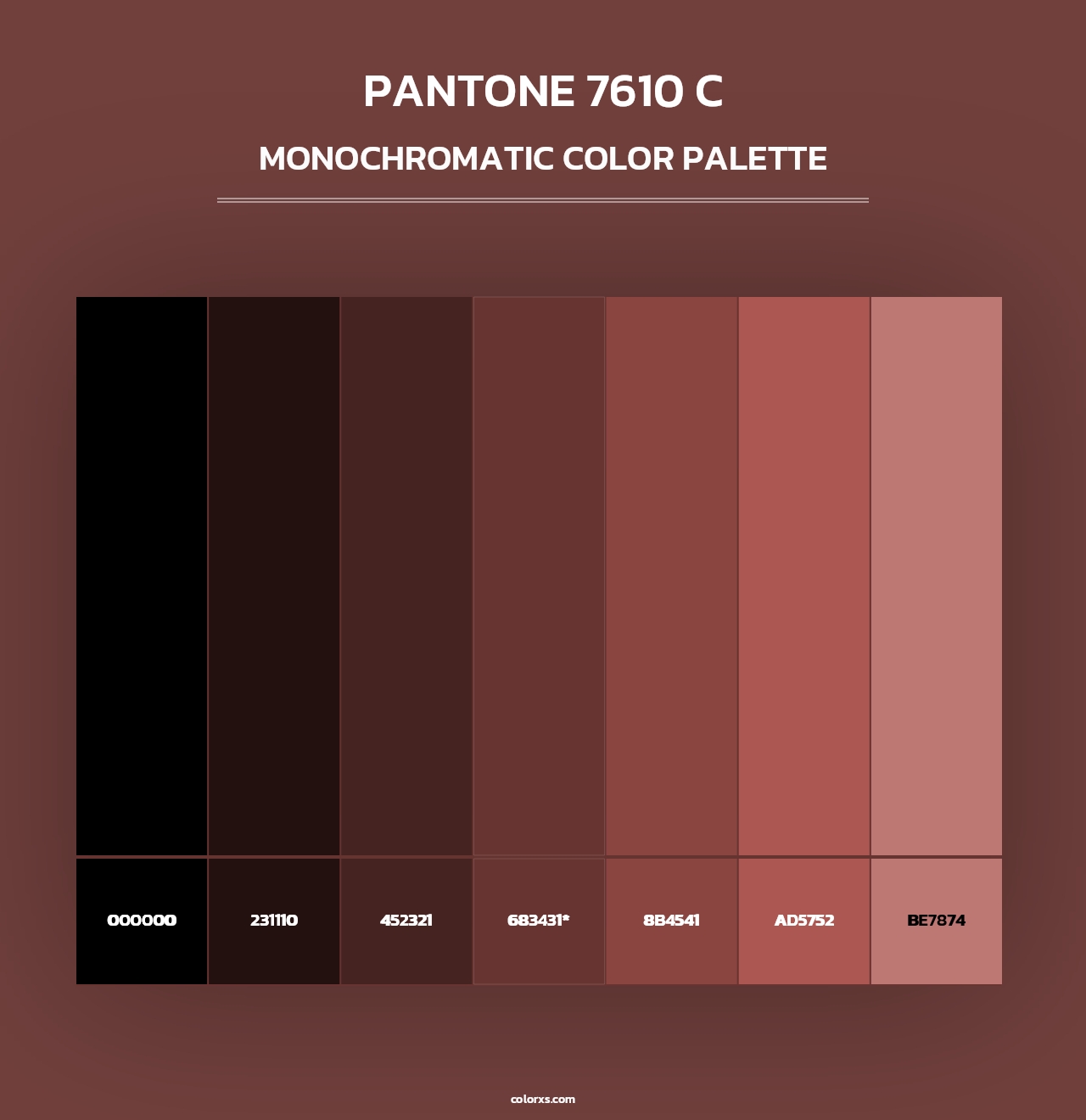PANTONE 7610 C - Monochromatic Color Palette