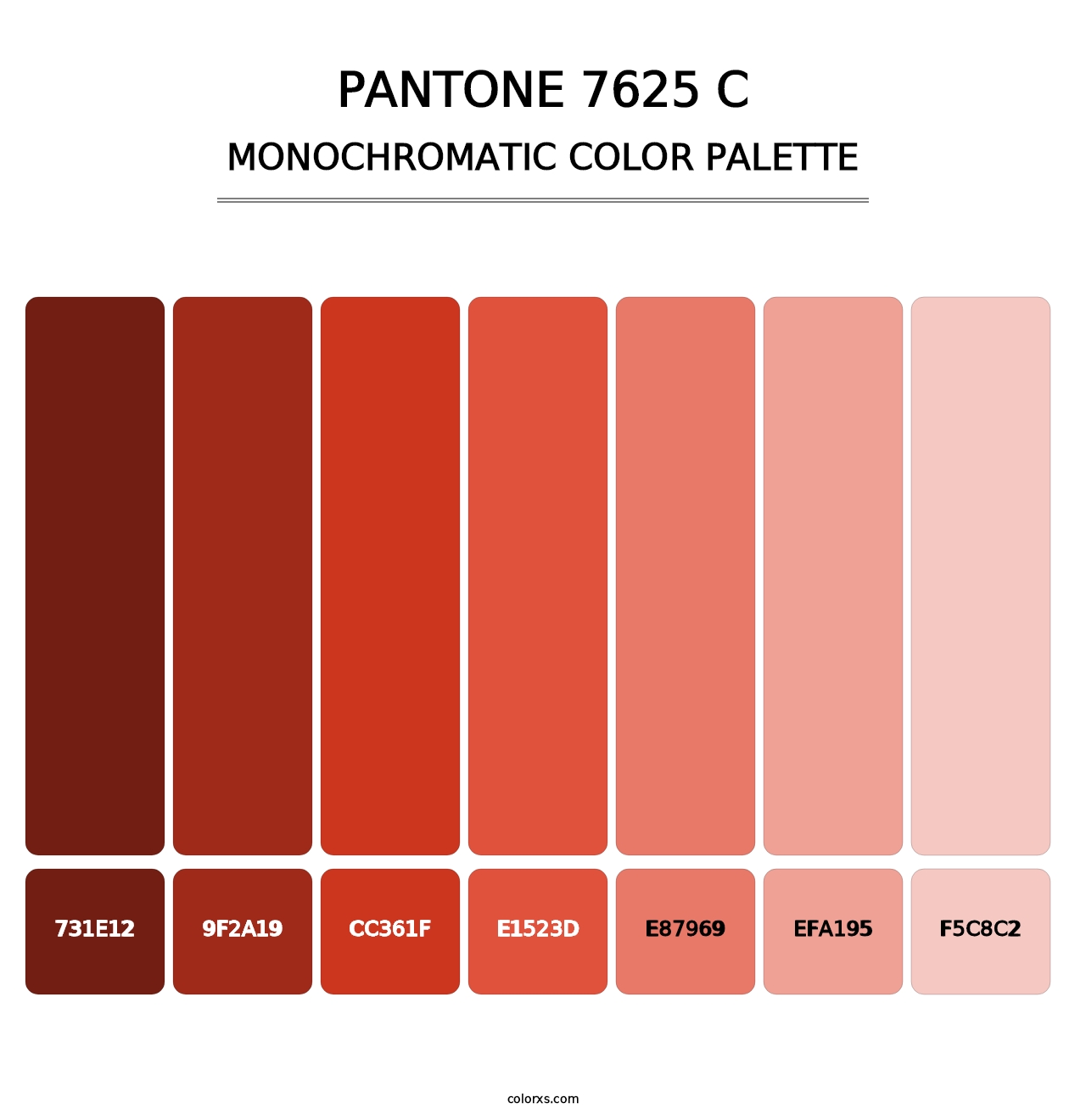 PANTONE 7625 C - Monochromatic Color Palette