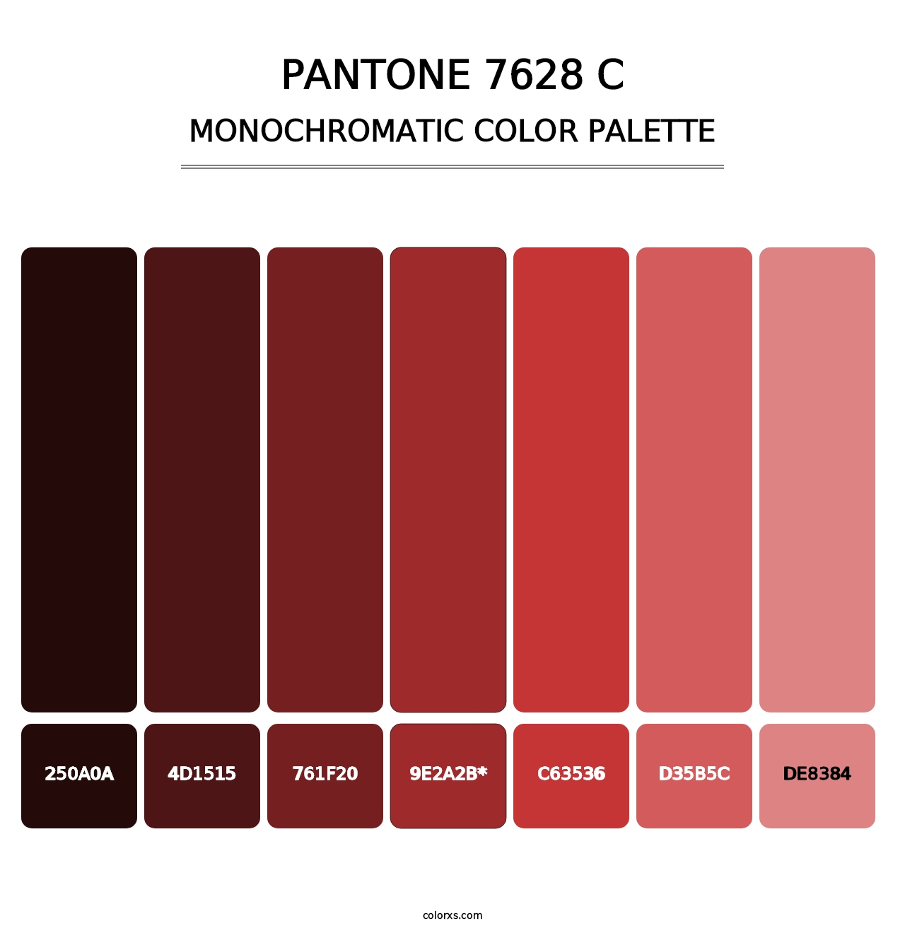 PANTONE 7628 C - Monochromatic Color Palette