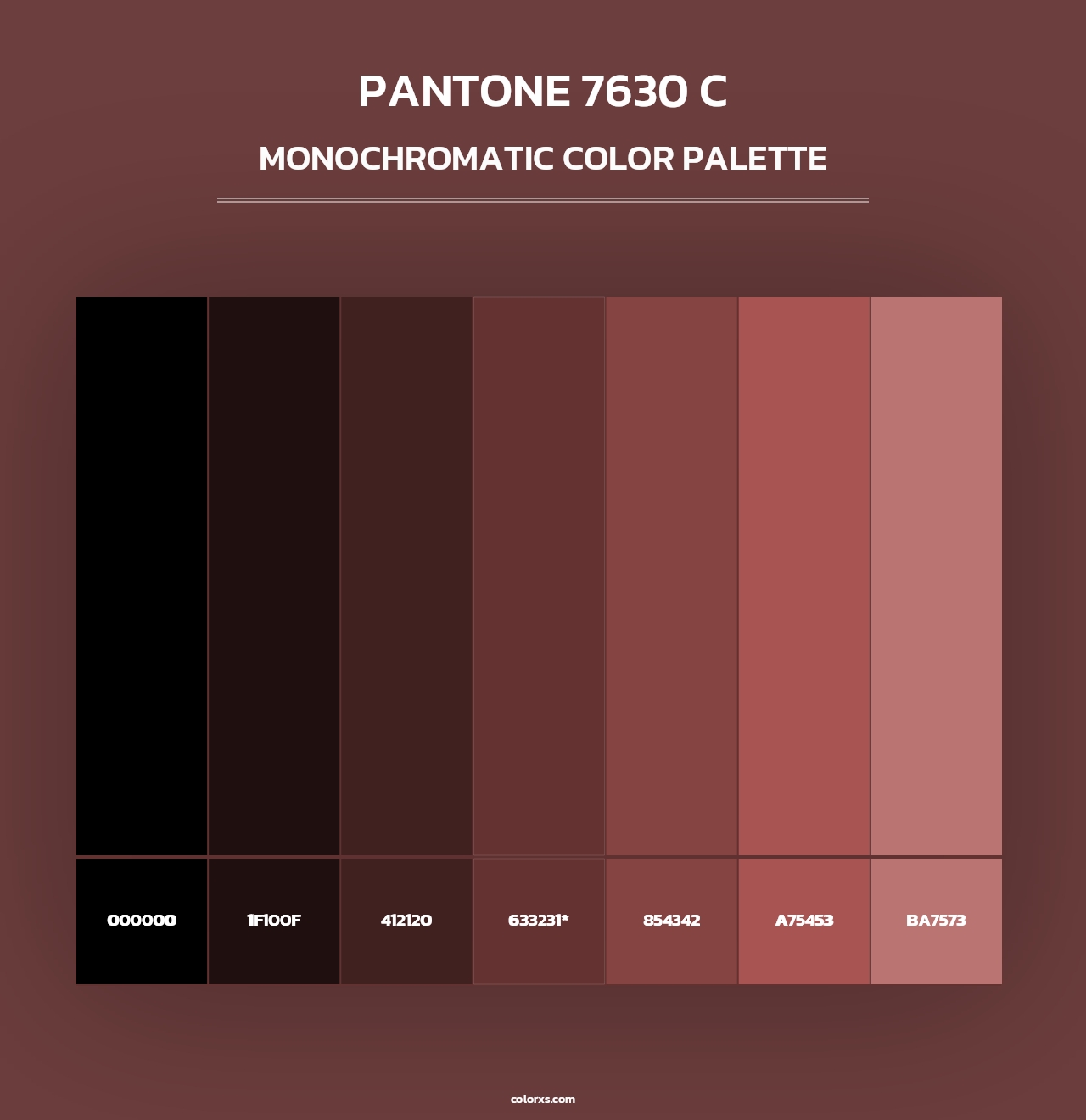 PANTONE 7630 C - Monochromatic Color Palette