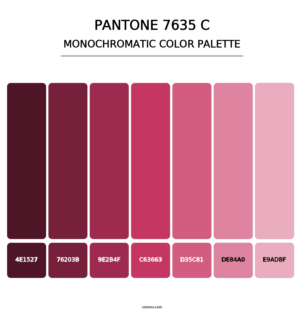 PANTONE 7635 C - Monochromatic Color Palette
