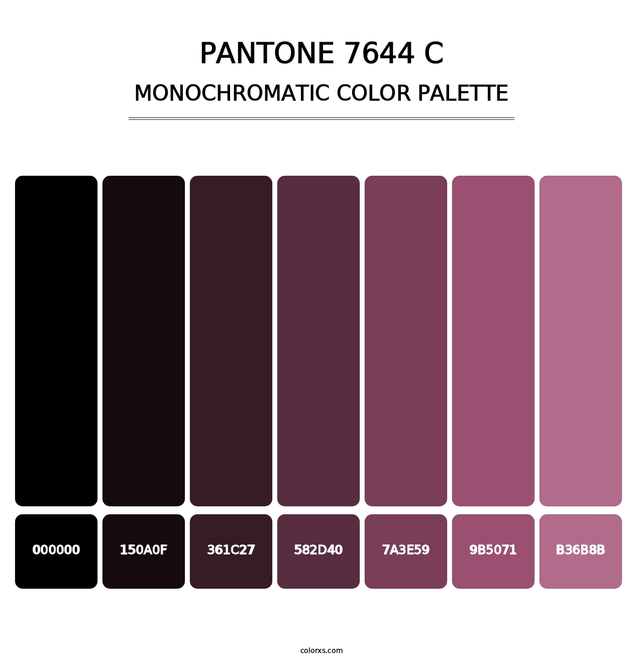 PANTONE 7644 C - Monochromatic Color Palette