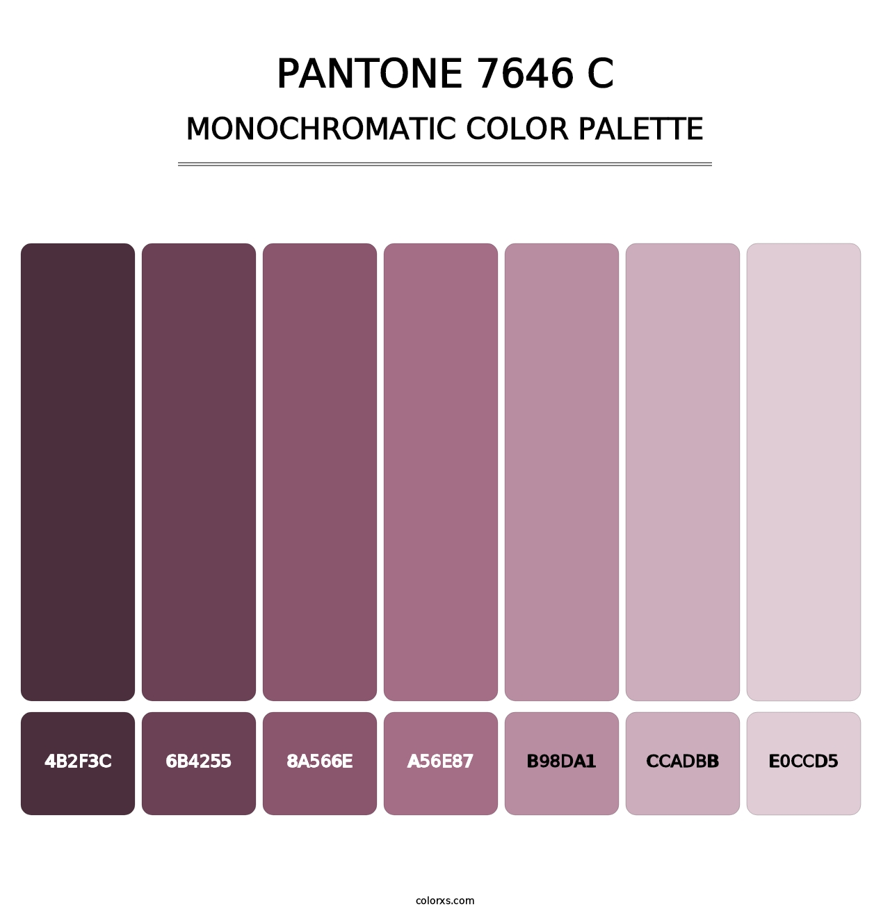 PANTONE 7646 C - Monochromatic Color Palette