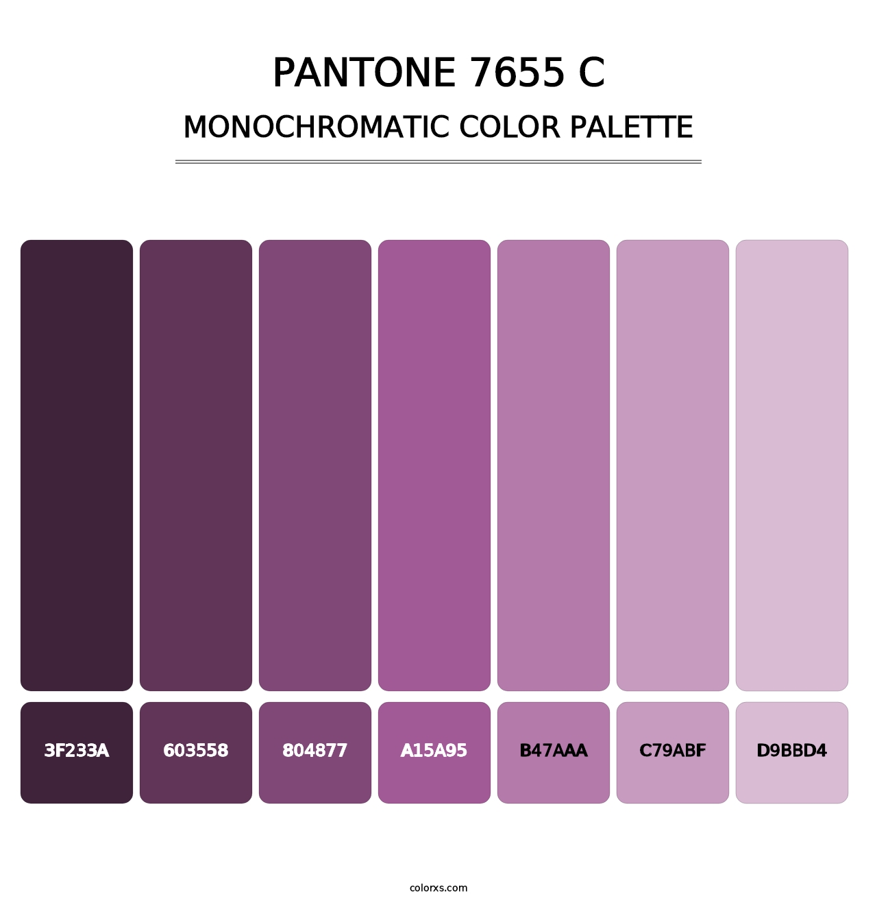 PANTONE 7655 C - Monochromatic Color Palette