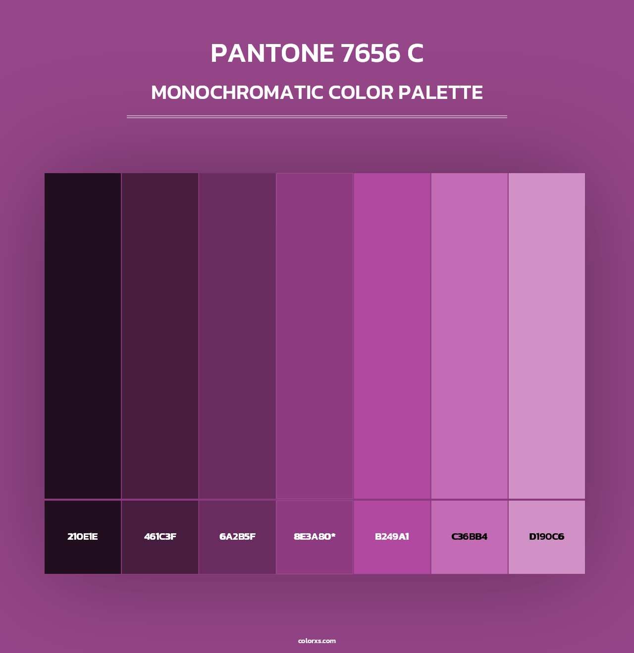 PANTONE 7656 C - Monochromatic Color Palette