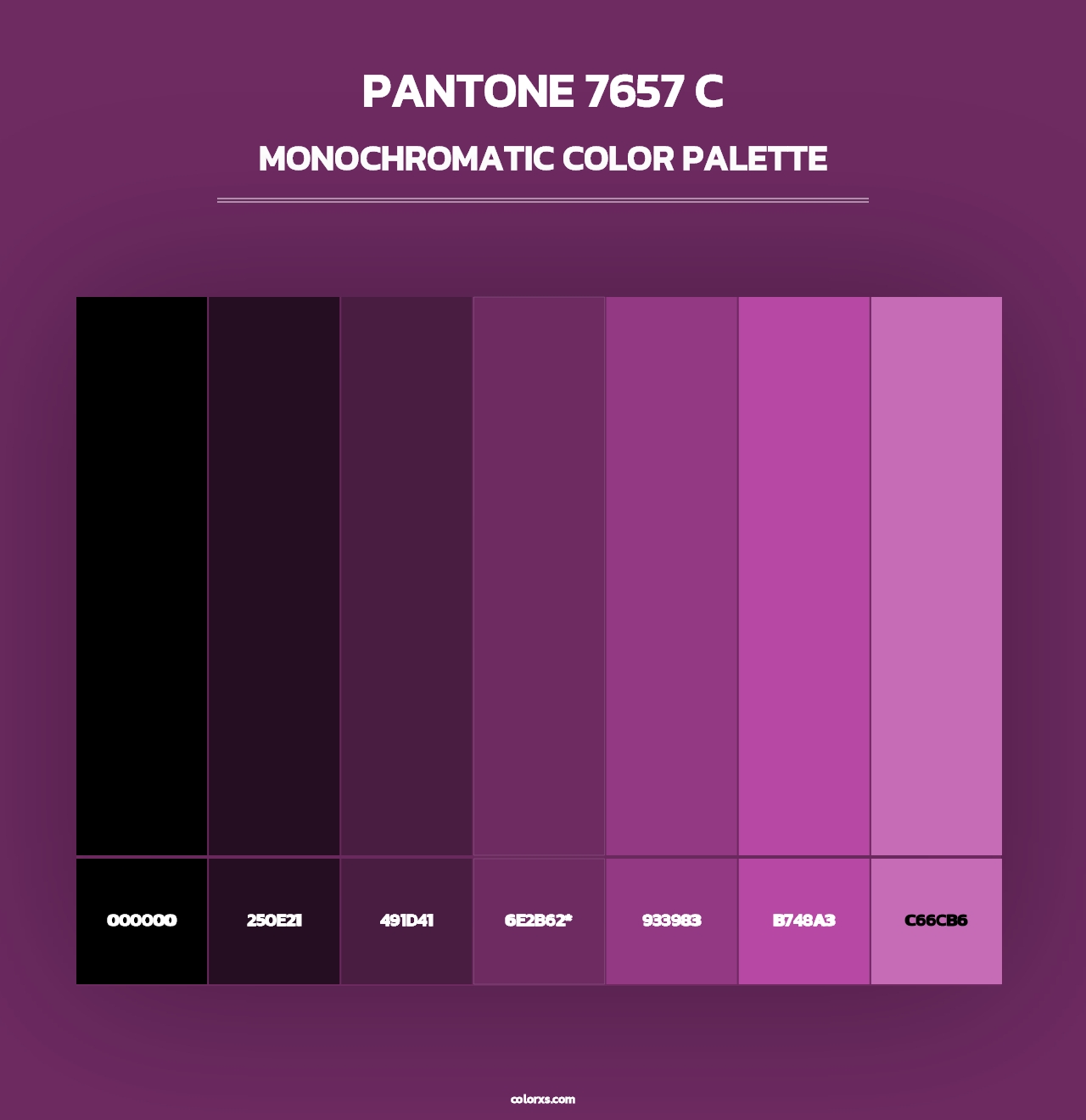 PANTONE 7657 C - Monochromatic Color Palette