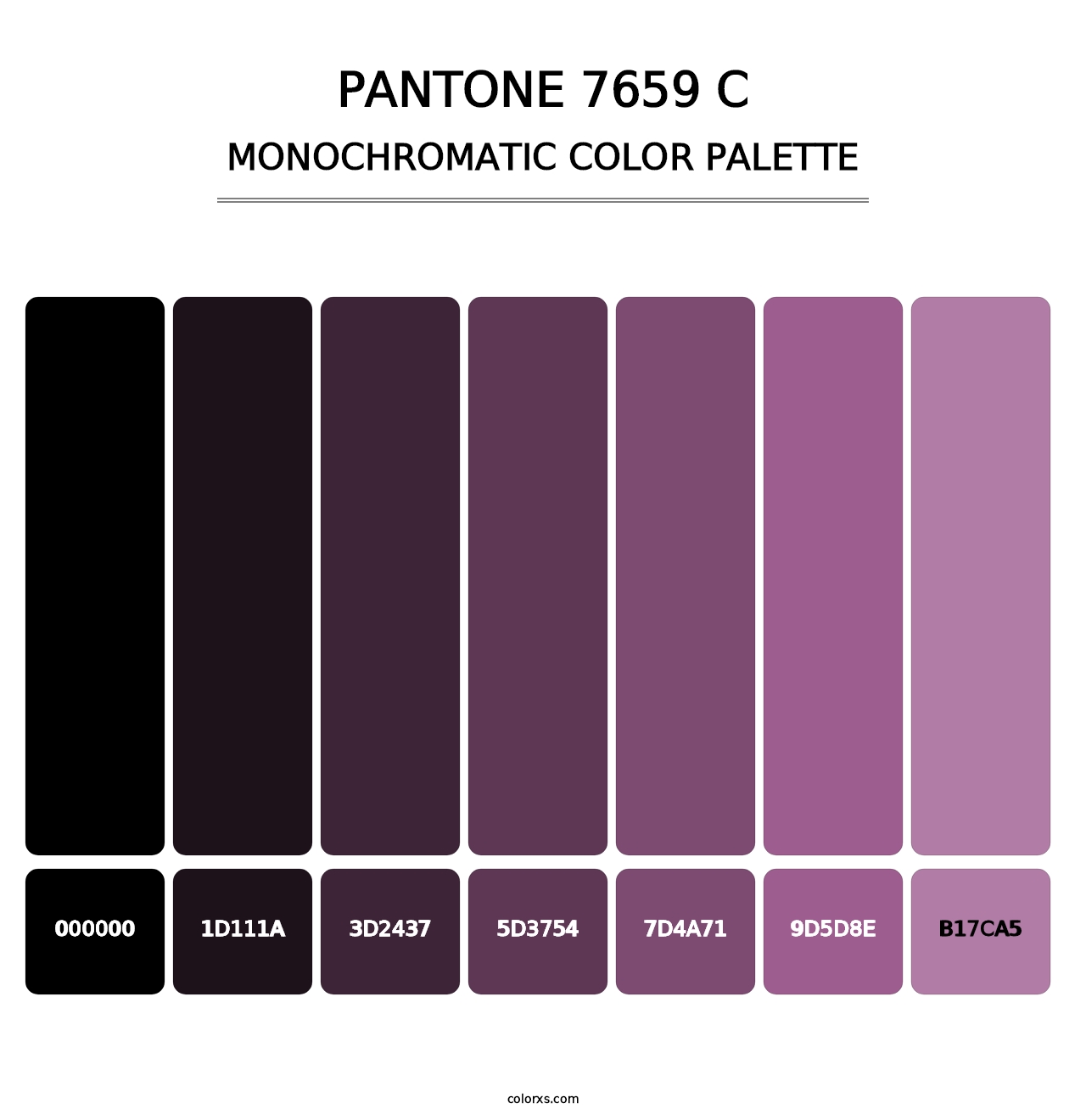 PANTONE 7659 C - Monochromatic Color Palette