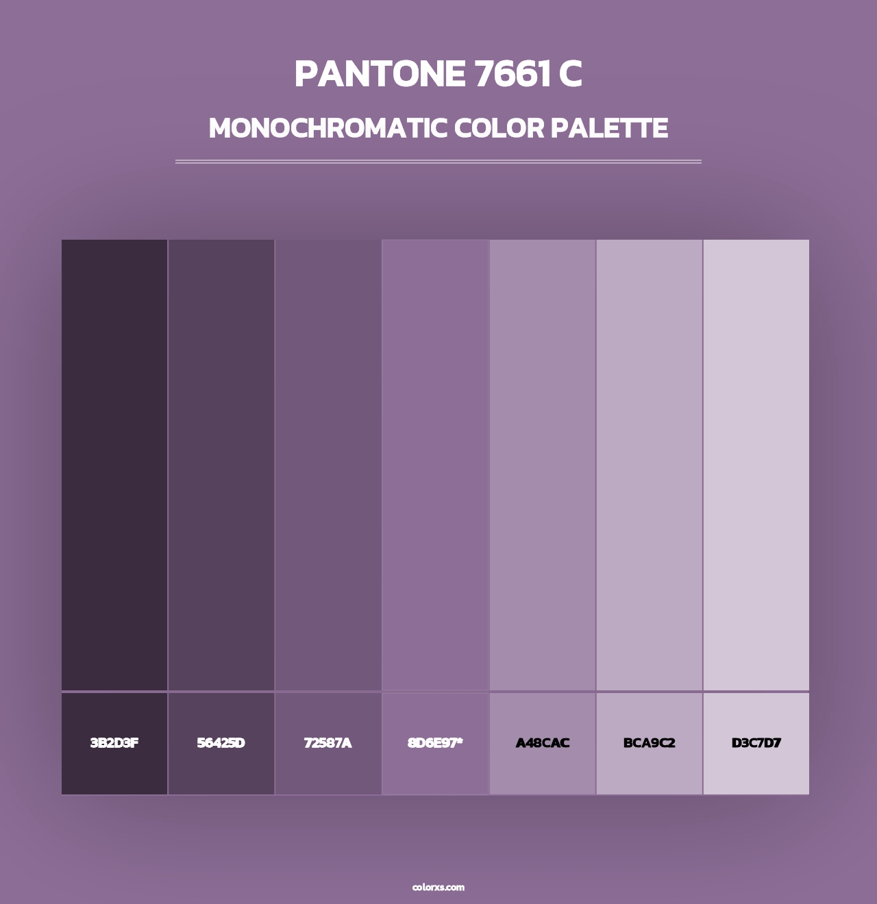 PANTONE 7661 C - Monochromatic Color Palette