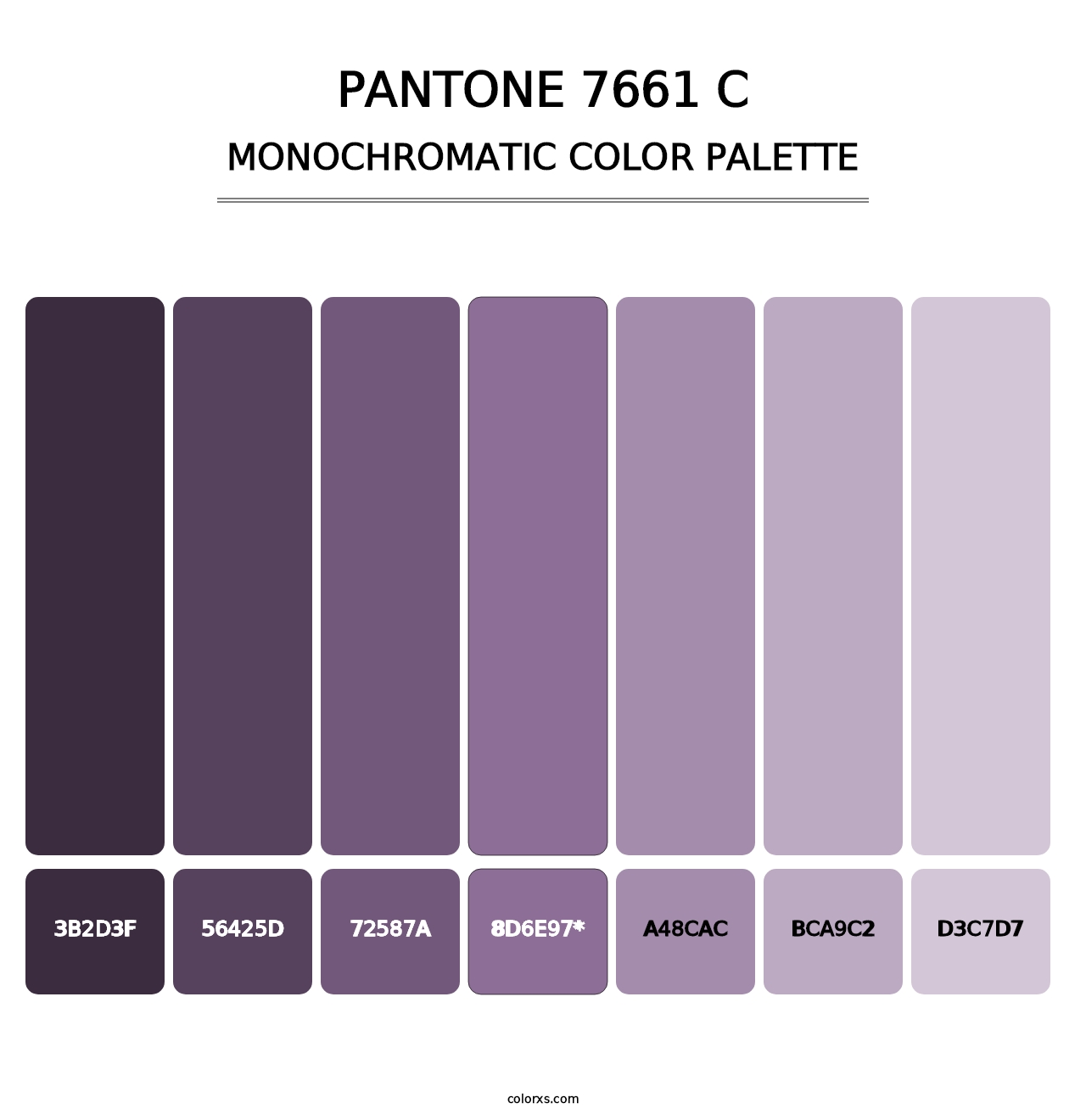 PANTONE 7661 C - Monochromatic Color Palette