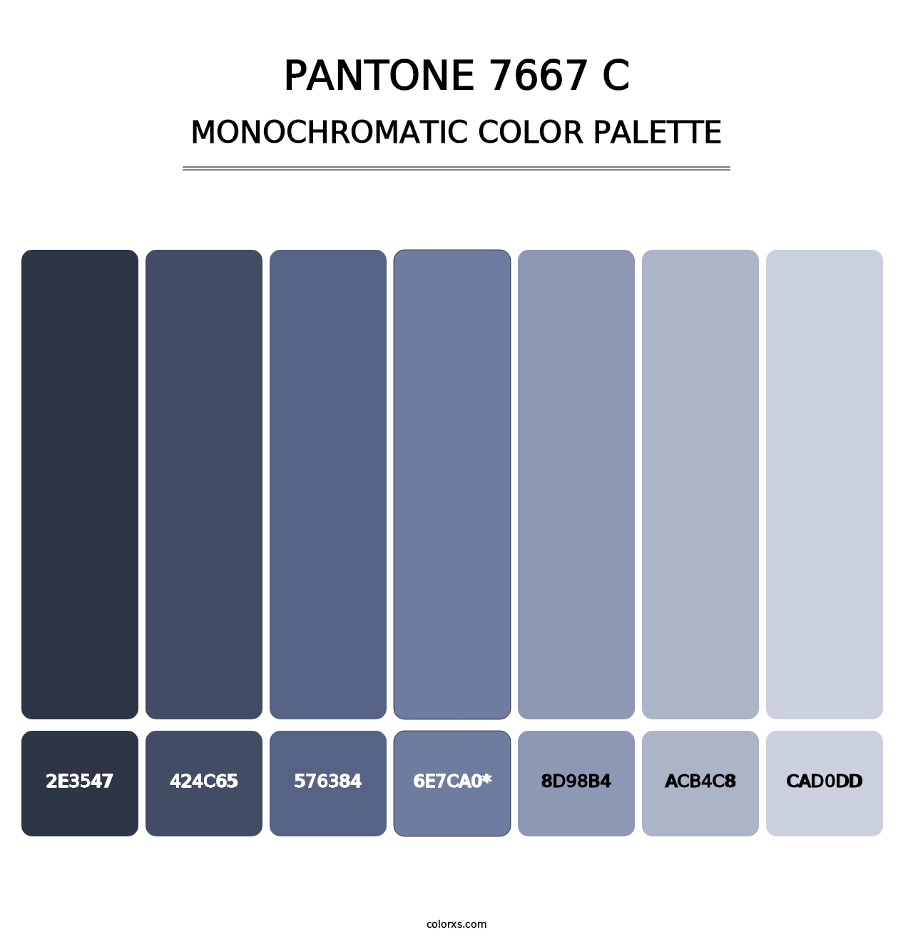 PANTONE 7667 C - Monochromatic Color Palette