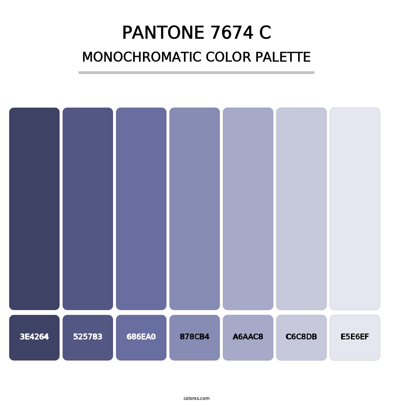 PANTONE 7674 C - Monochromatic Color Palette