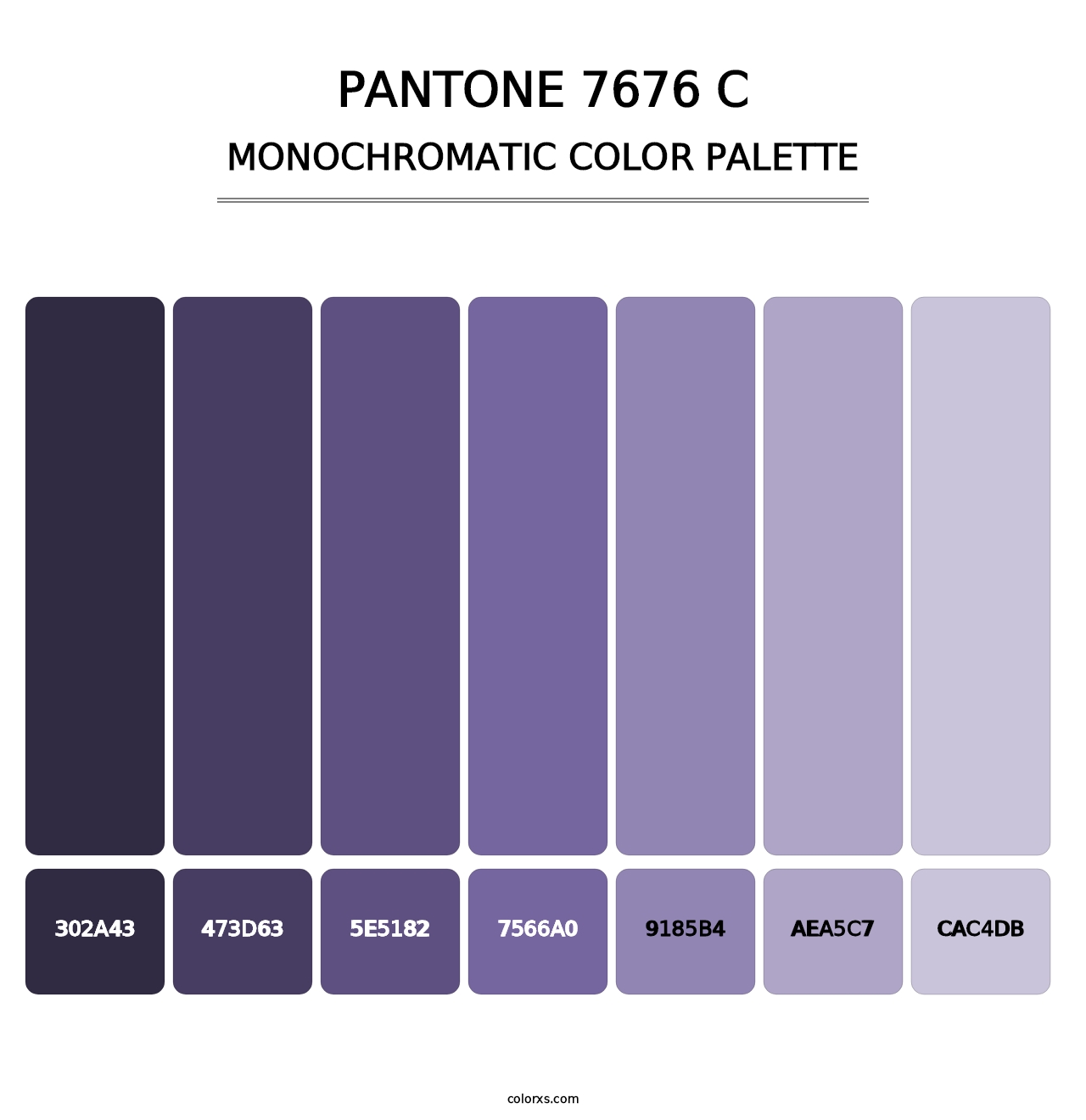 PANTONE 7676 C - Monochromatic Color Palette