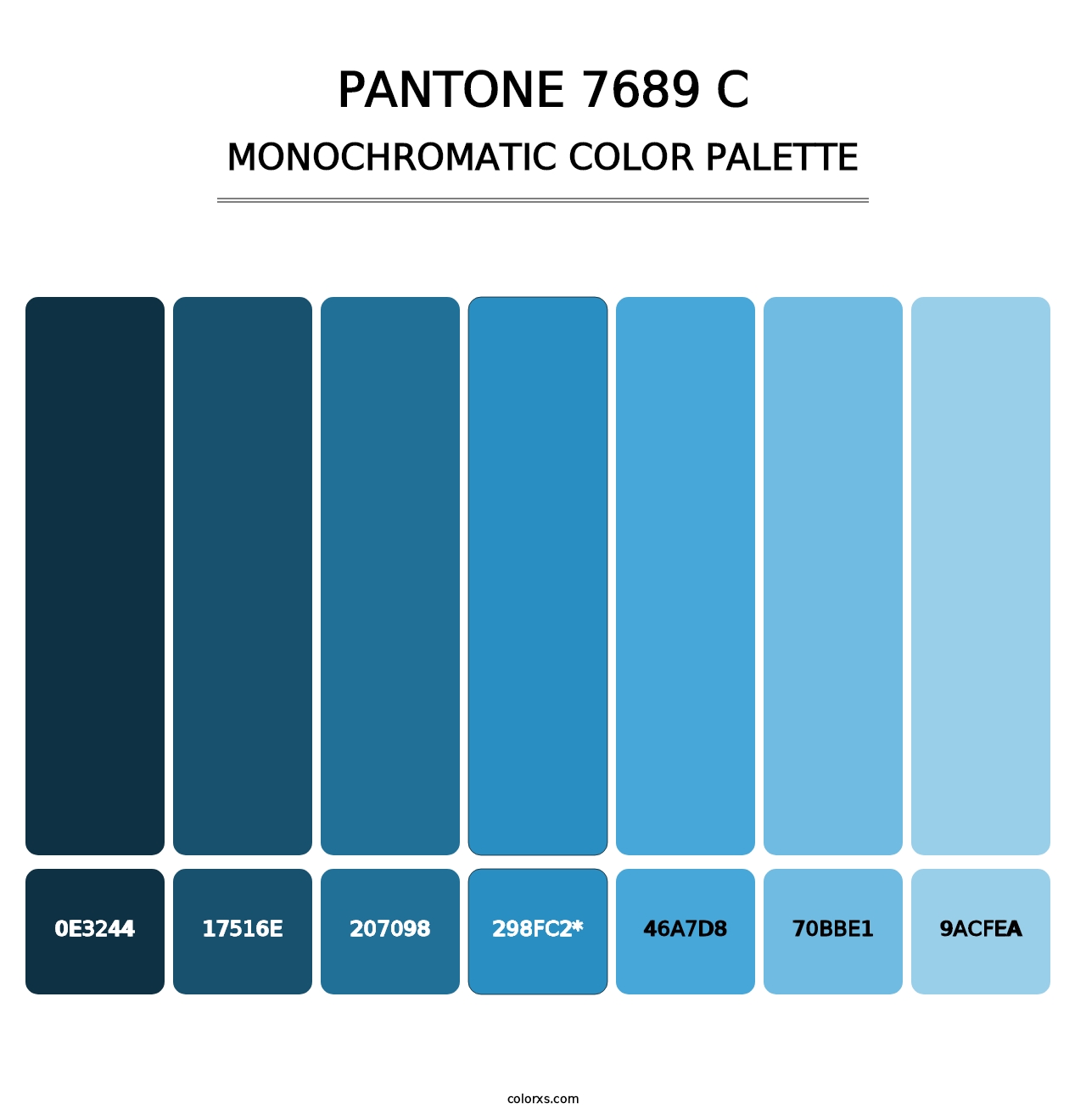 PANTONE 7689 C - Monochromatic Color Palette