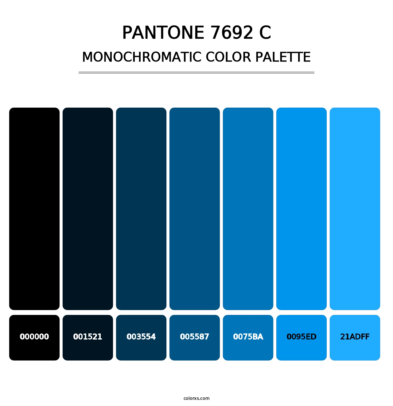 PANTONE 7692 C - Monochromatic Color Palette