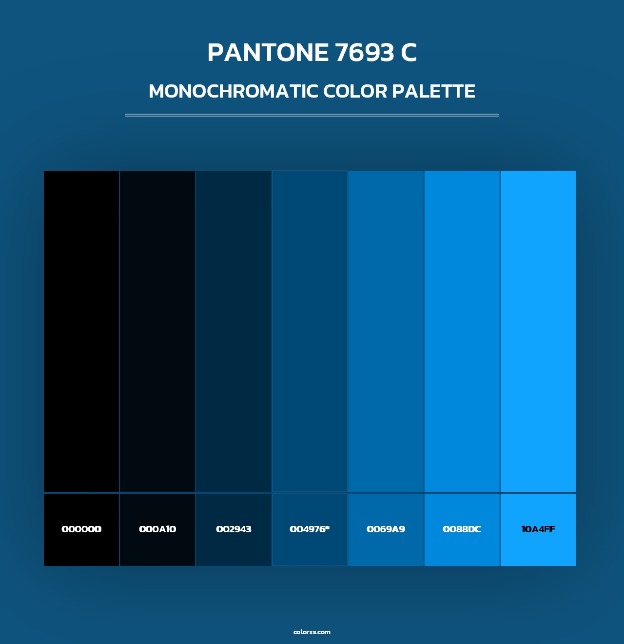 PANTONE 7693 C - Monochromatic Color Palette