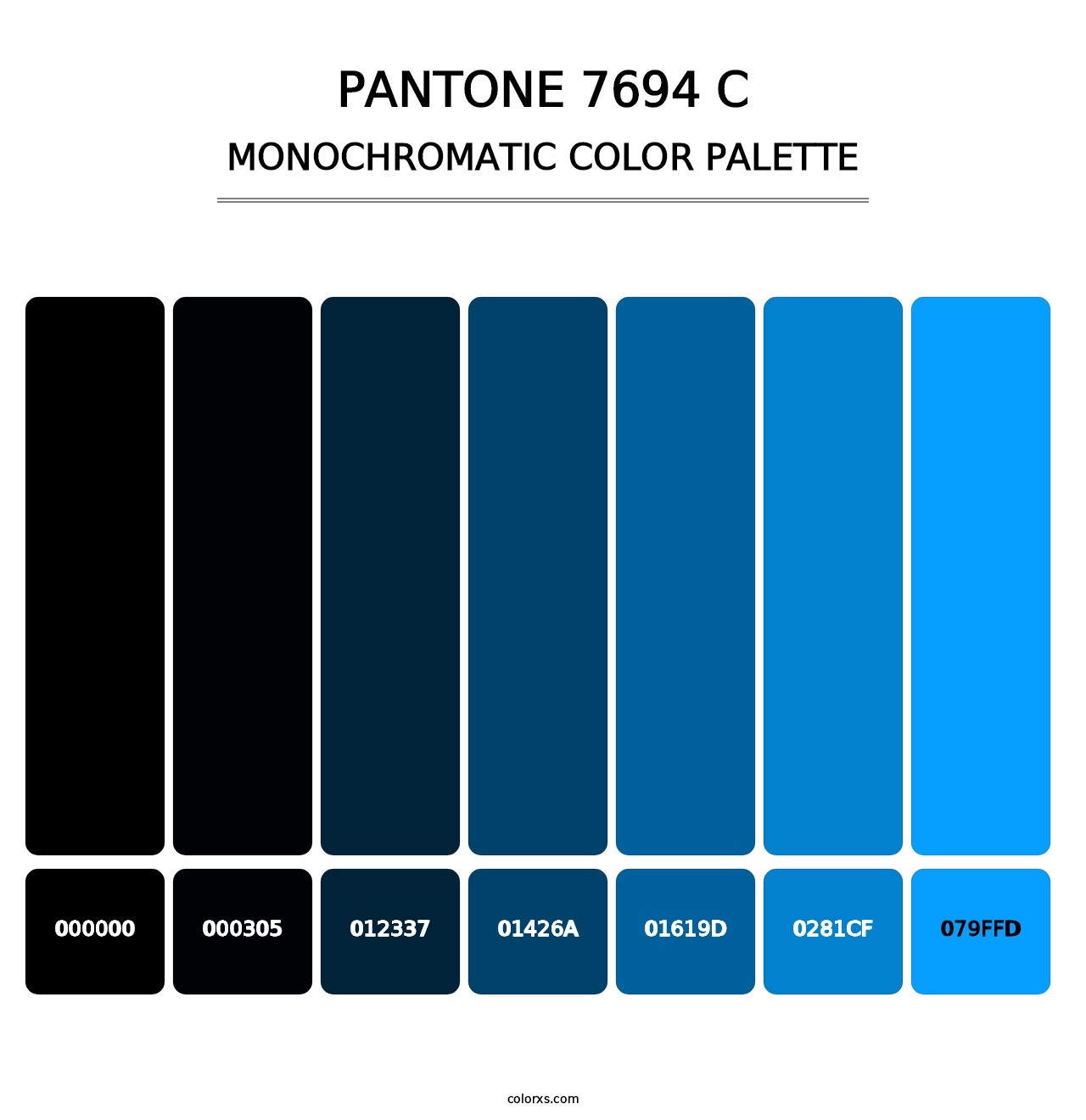 PANTONE 7694 C - Monochromatic Color Palette