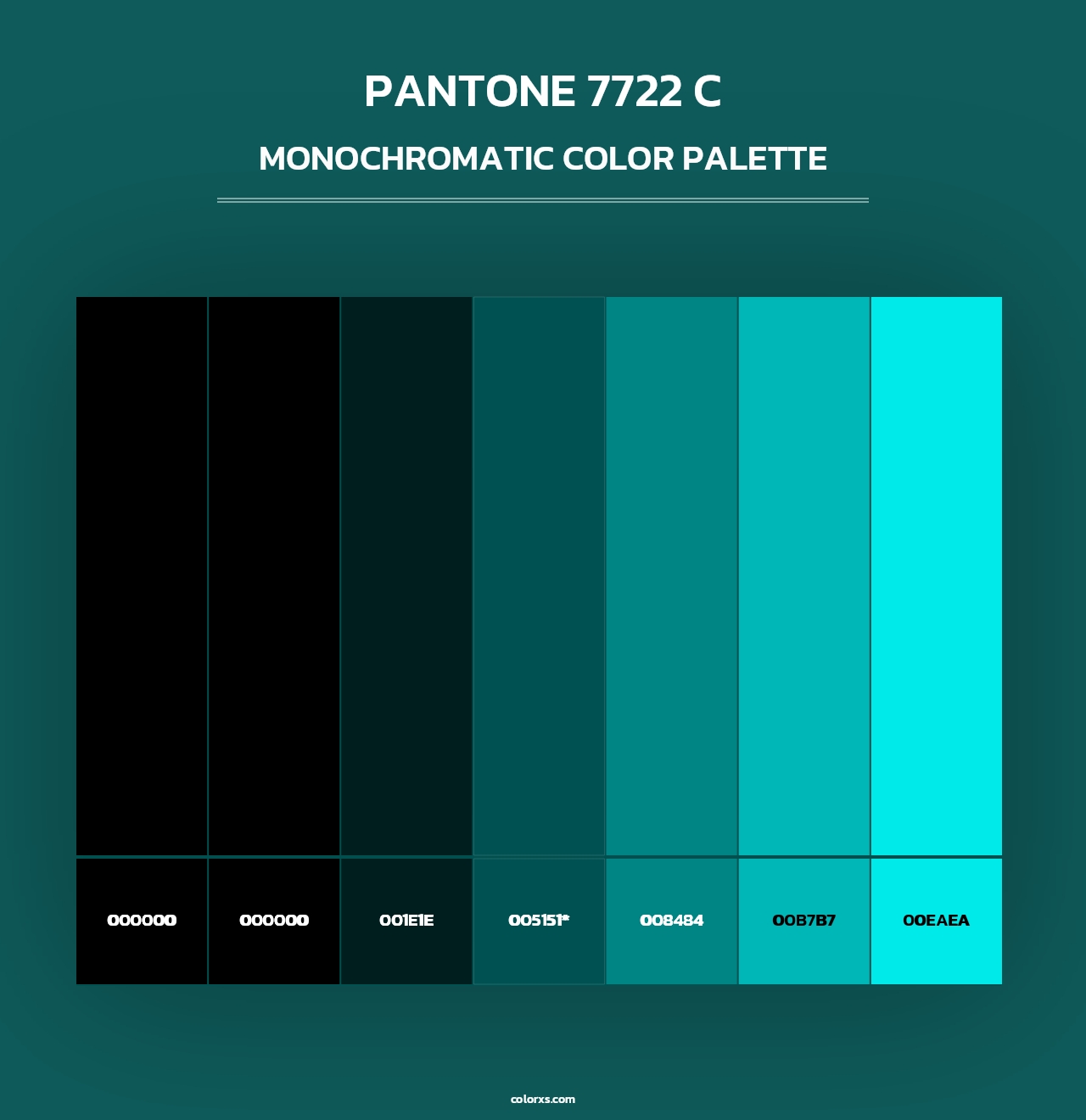 PANTONE 7722 C - Monochromatic Color Palette