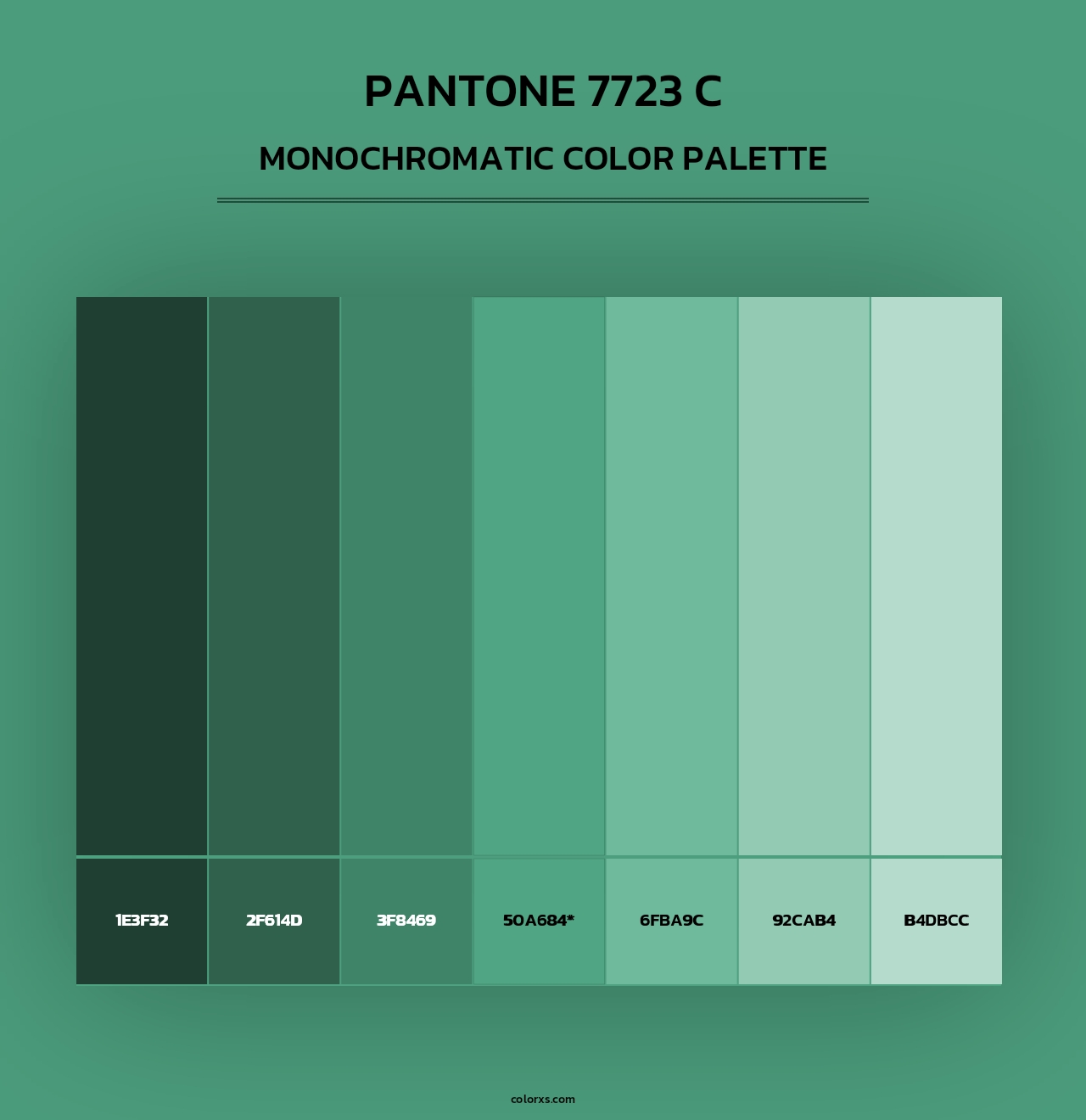 PANTONE 7723 C - Monochromatic Color Palette