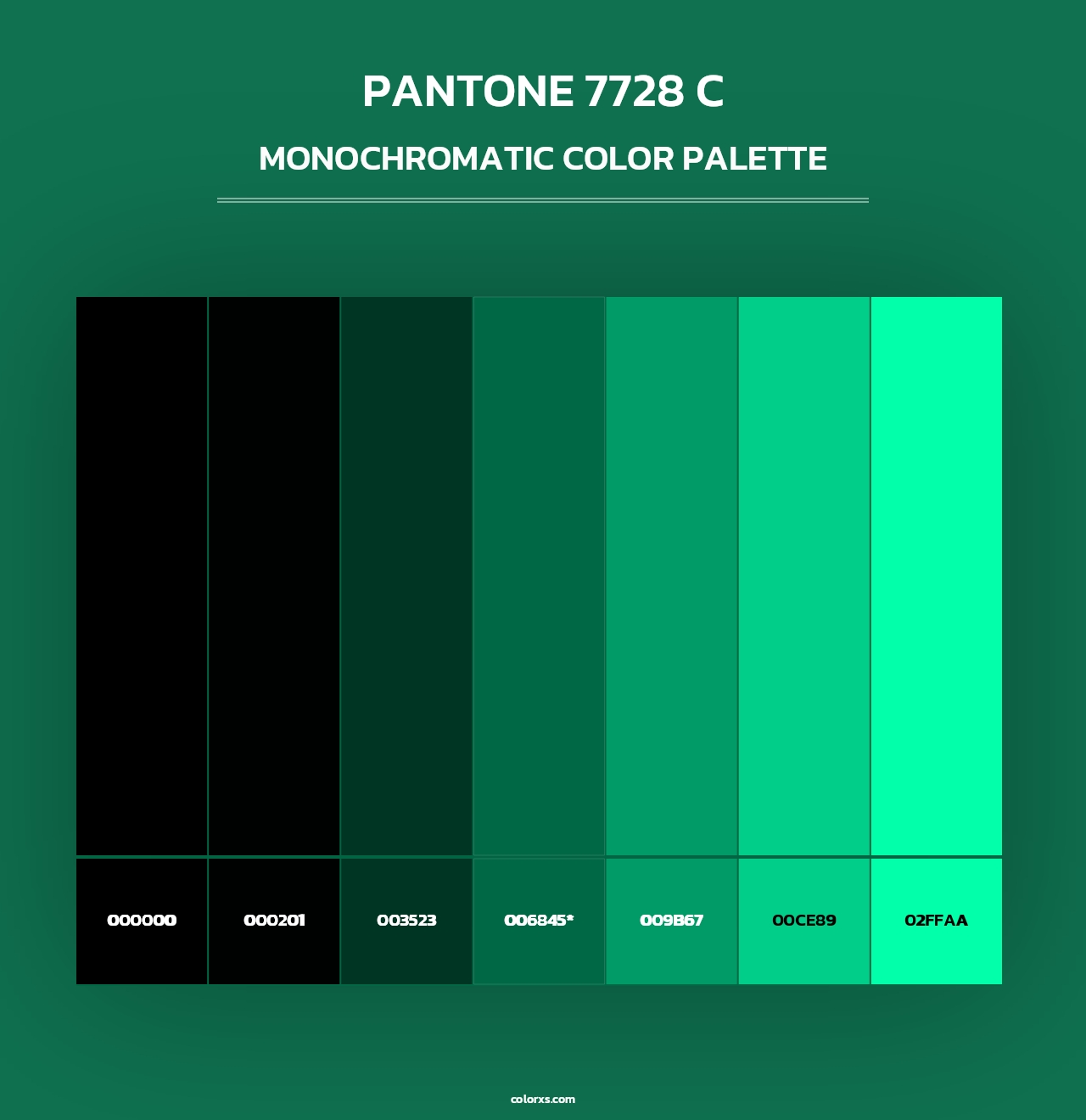 PANTONE 7728 C - Monochromatic Color Palette