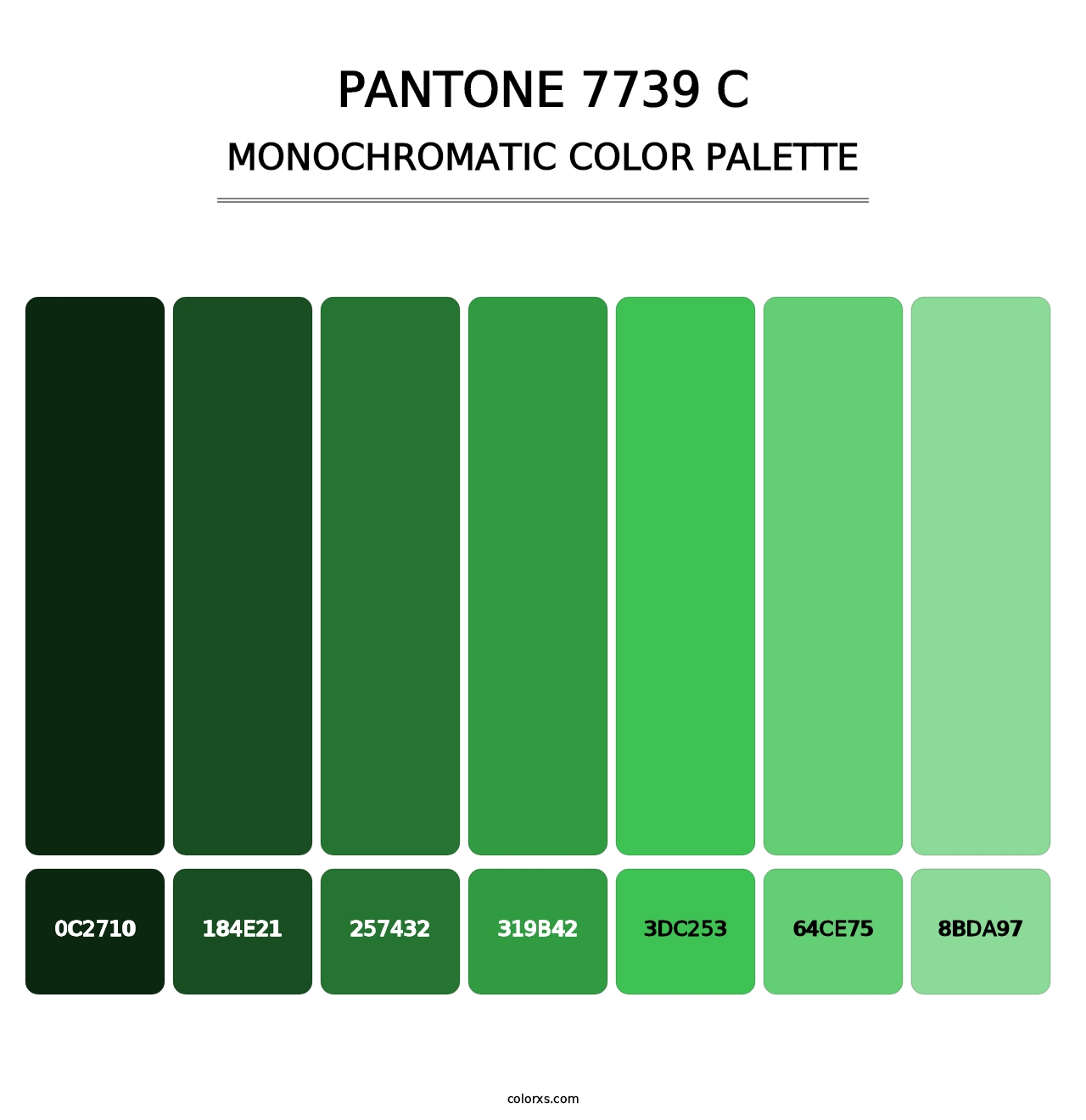 PANTONE 7739 C - Monochromatic Color Palette