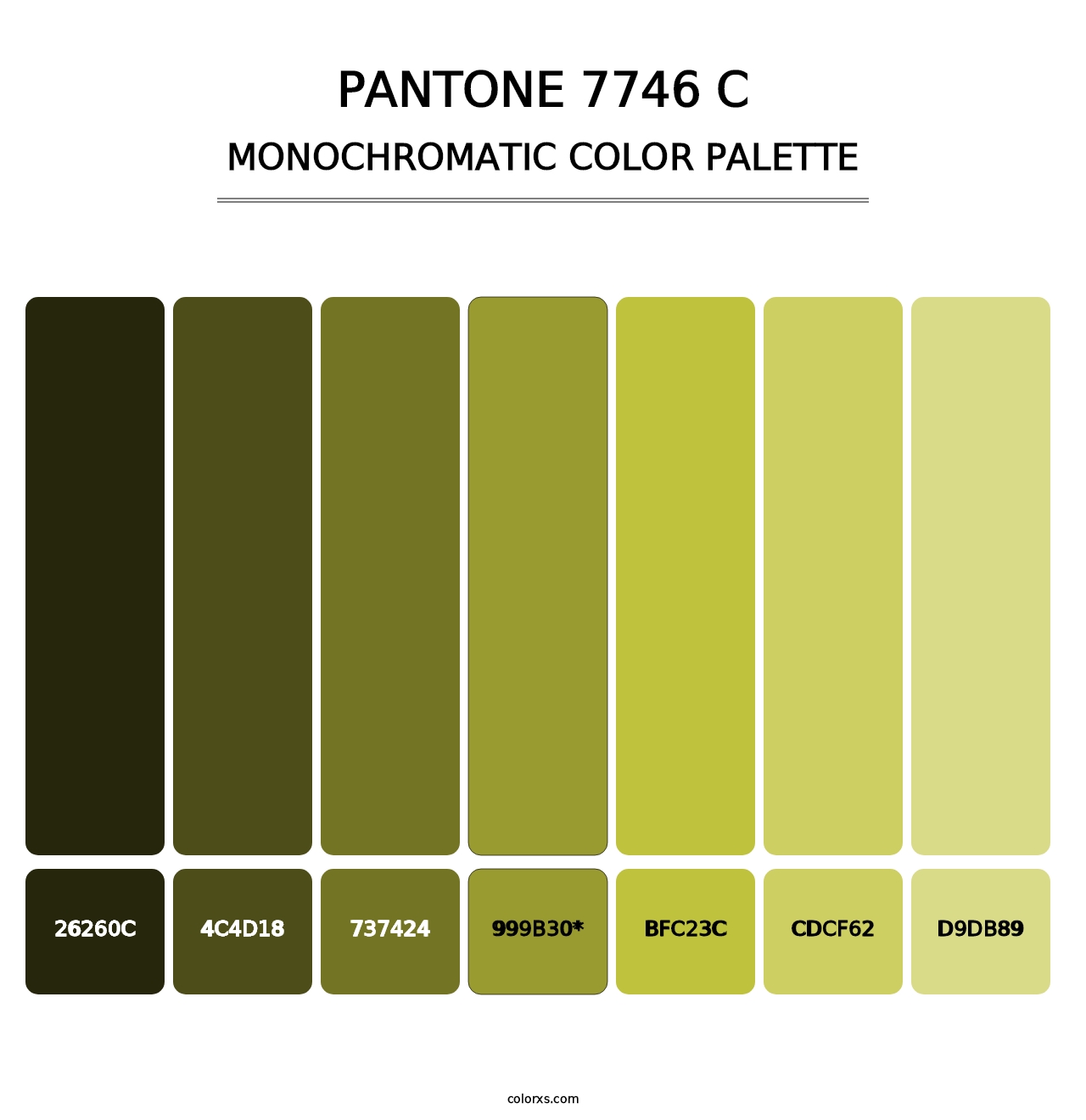 PANTONE 7746 C - Monochromatic Color Palette