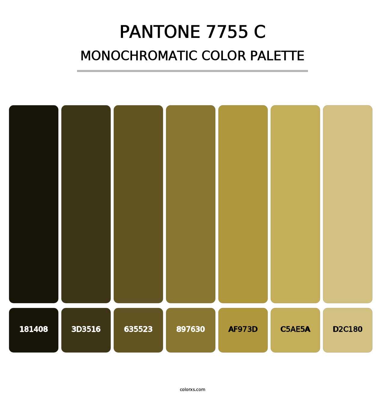 PANTONE 7755 C - Monochromatic Color Palette