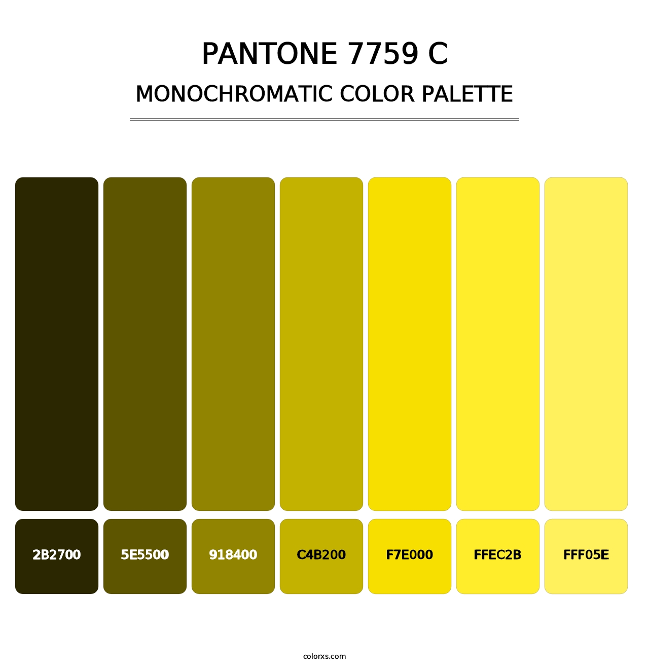 PANTONE 7759 C - Monochromatic Color Palette