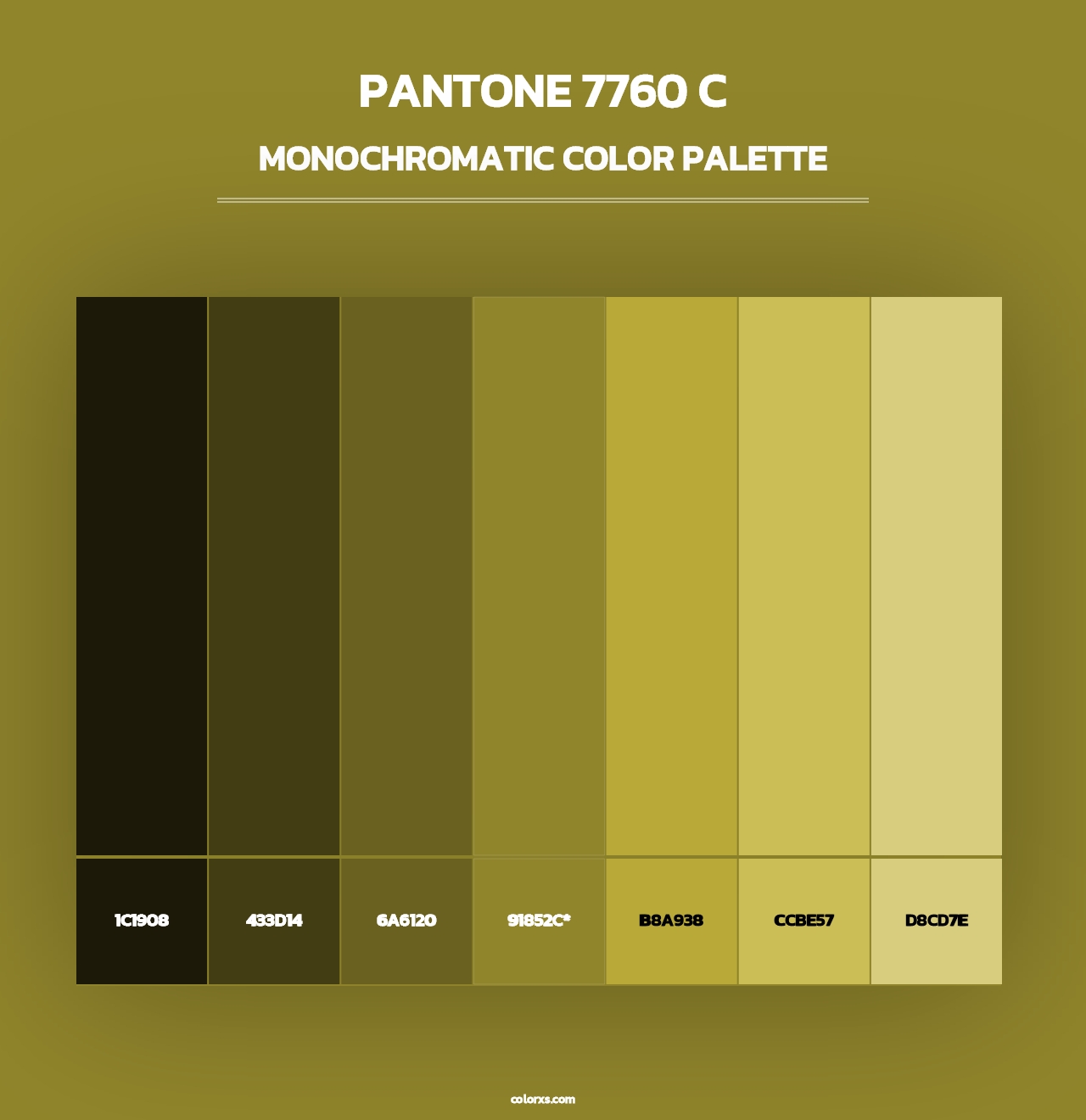 PANTONE 7760 C - Monochromatic Color Palette