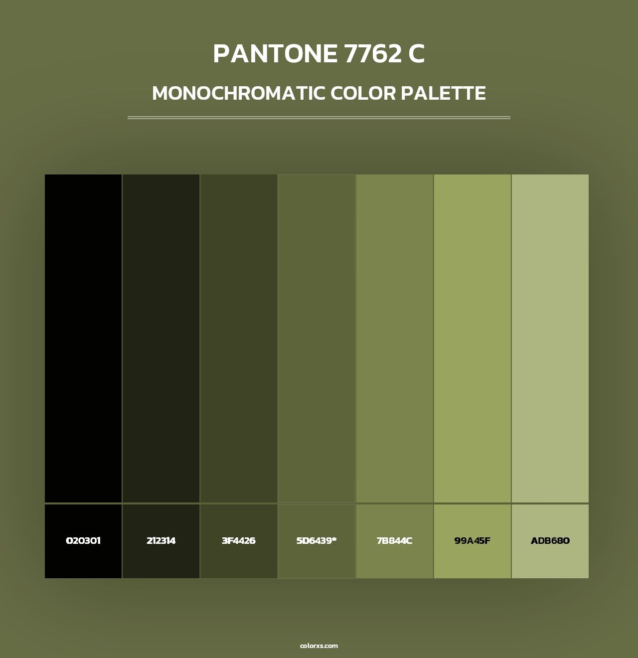 PANTONE 7762 C - Monochromatic Color Palette
