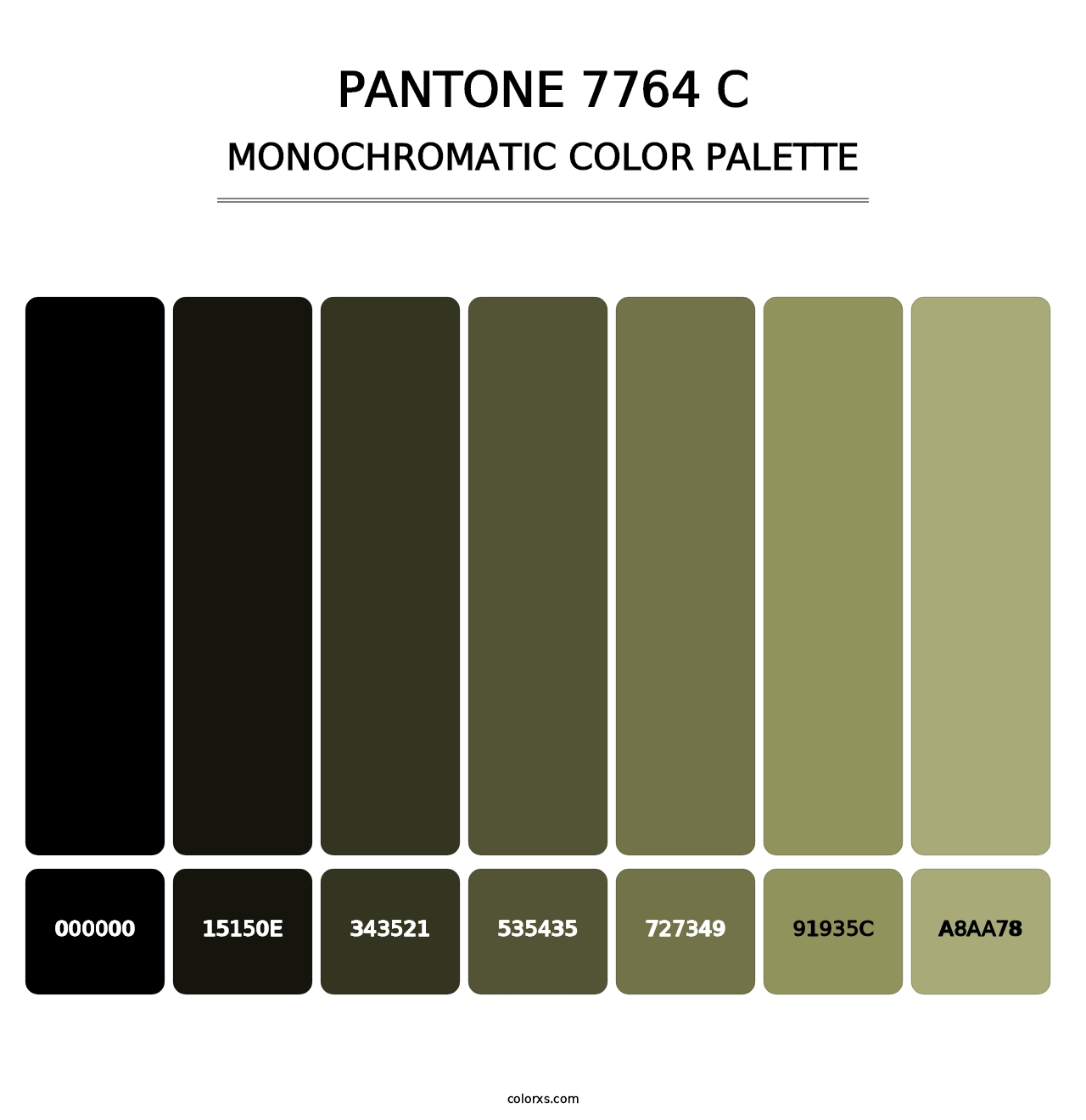 PANTONE 7764 C - Monochromatic Color Palette