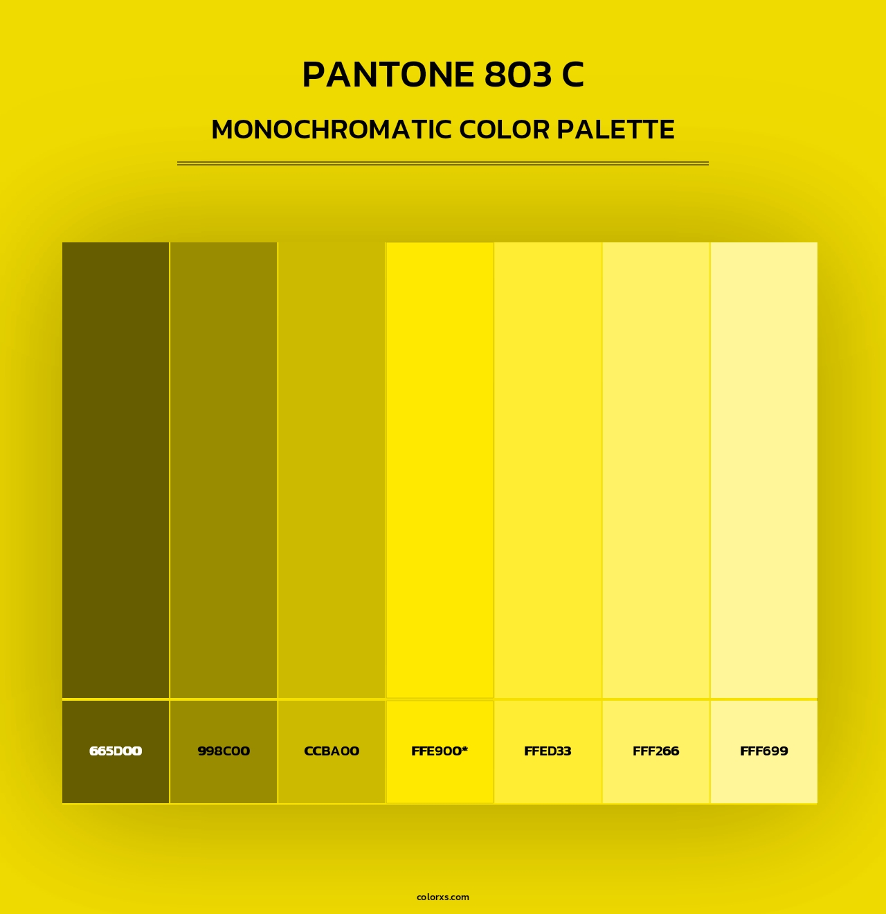 PANTONE 803 C - Monochromatic Color Palette