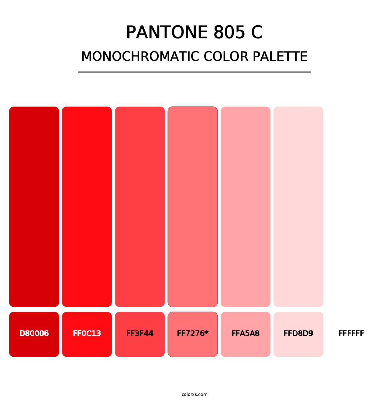 PANTONE 805 C - Monochromatic Color Palette