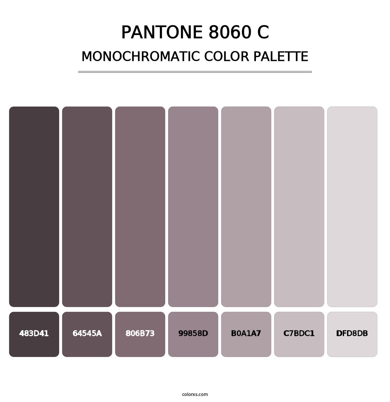 PANTONE 8060 C - Monochromatic Color Palette