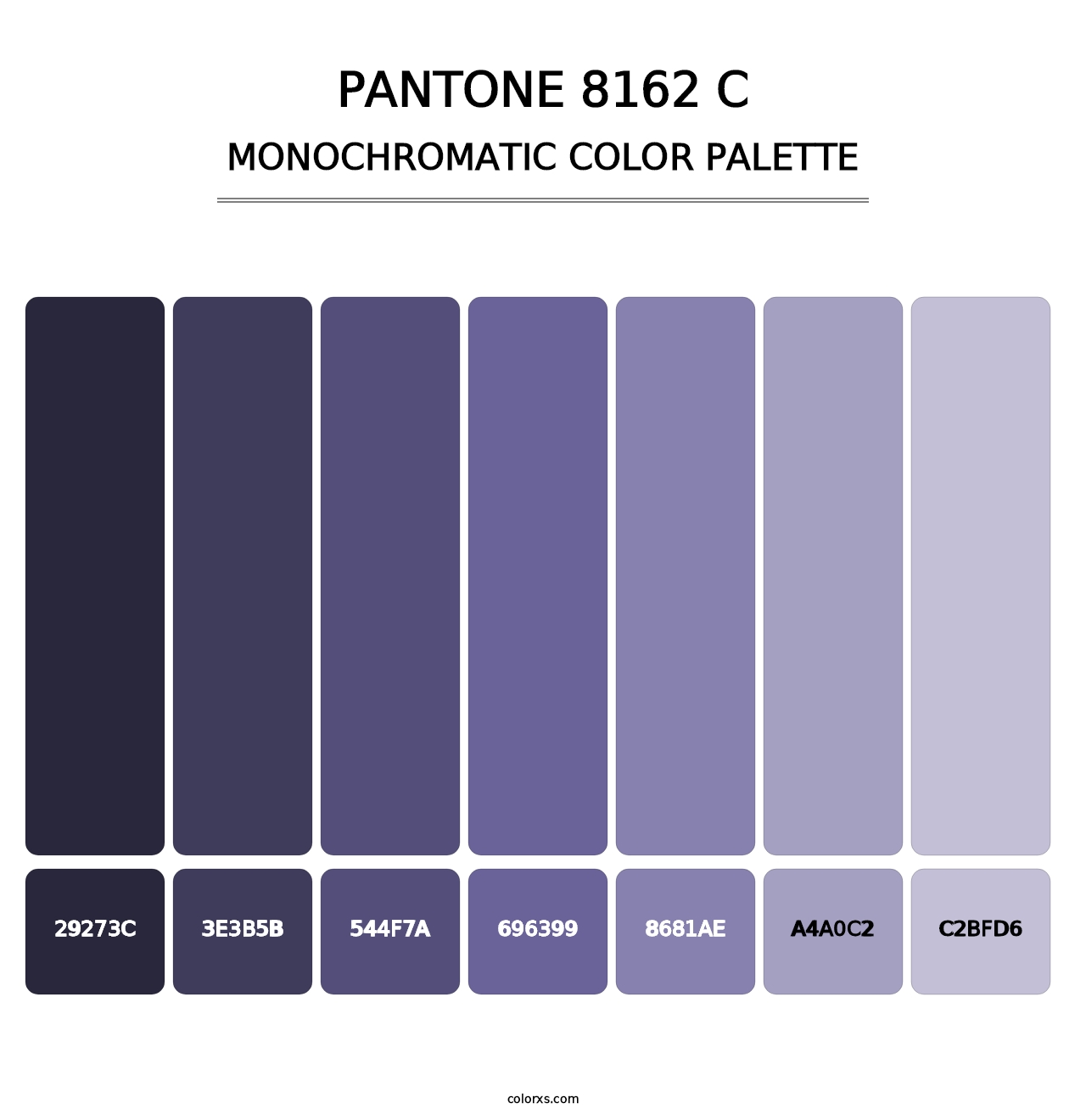 PANTONE 8162 C - Monochromatic Color Palette