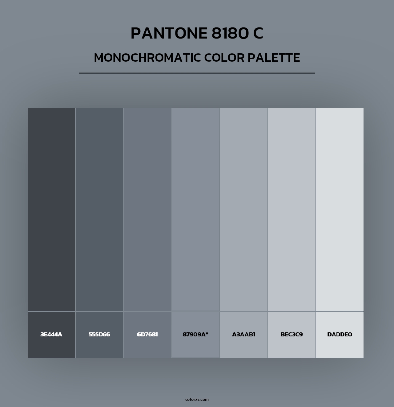PANTONE 8180 C - Monochromatic Color Palette