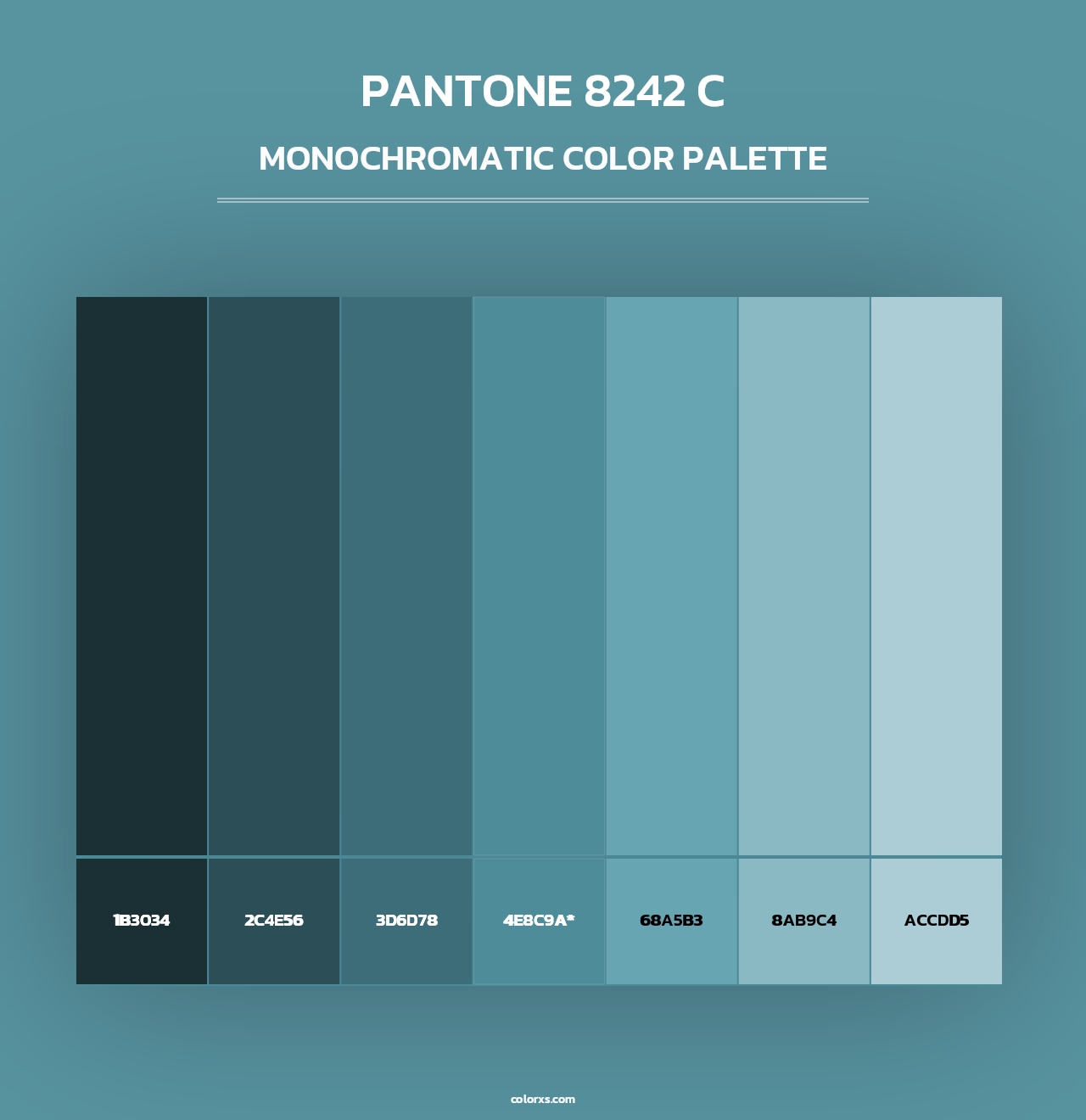 PANTONE 8242 C - Monochromatic Color Palette