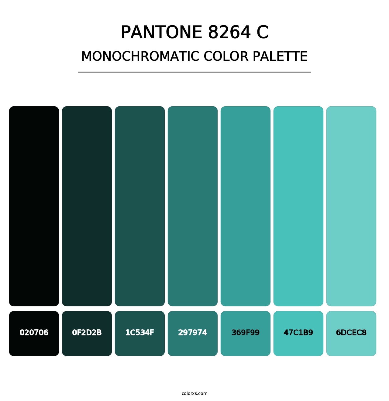 PANTONE 8264 C - Monochromatic Color Palette