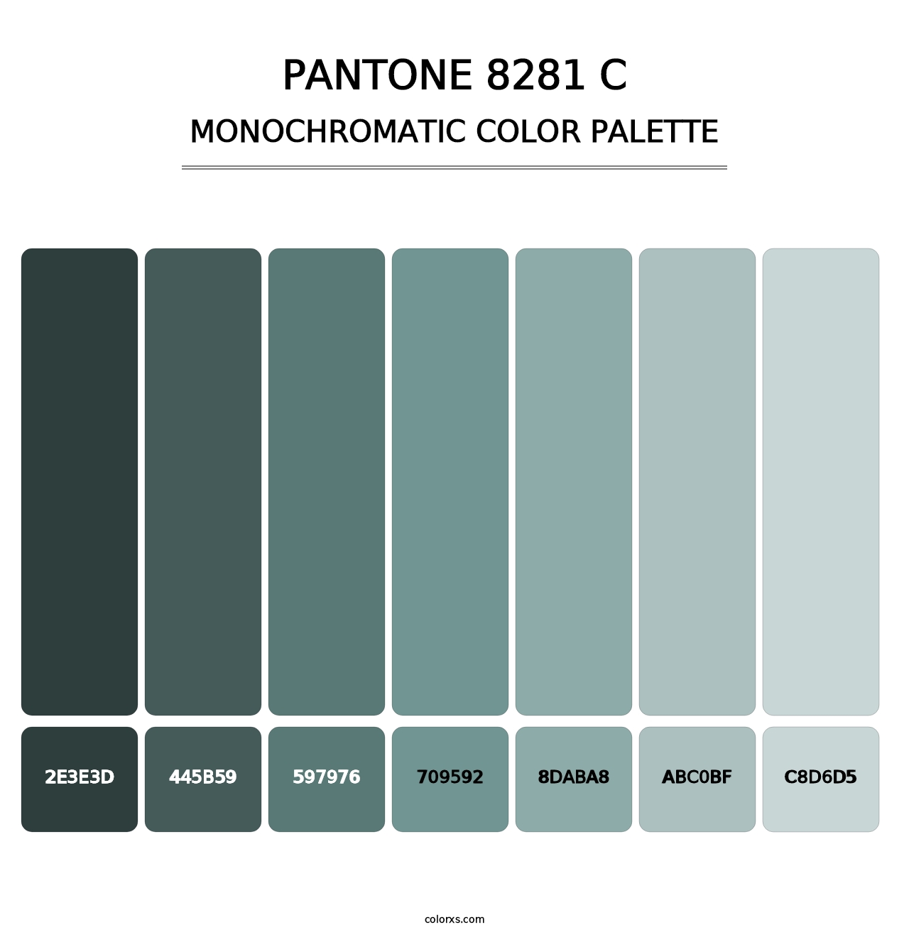 PANTONE 8281 C - Monochromatic Color Palette