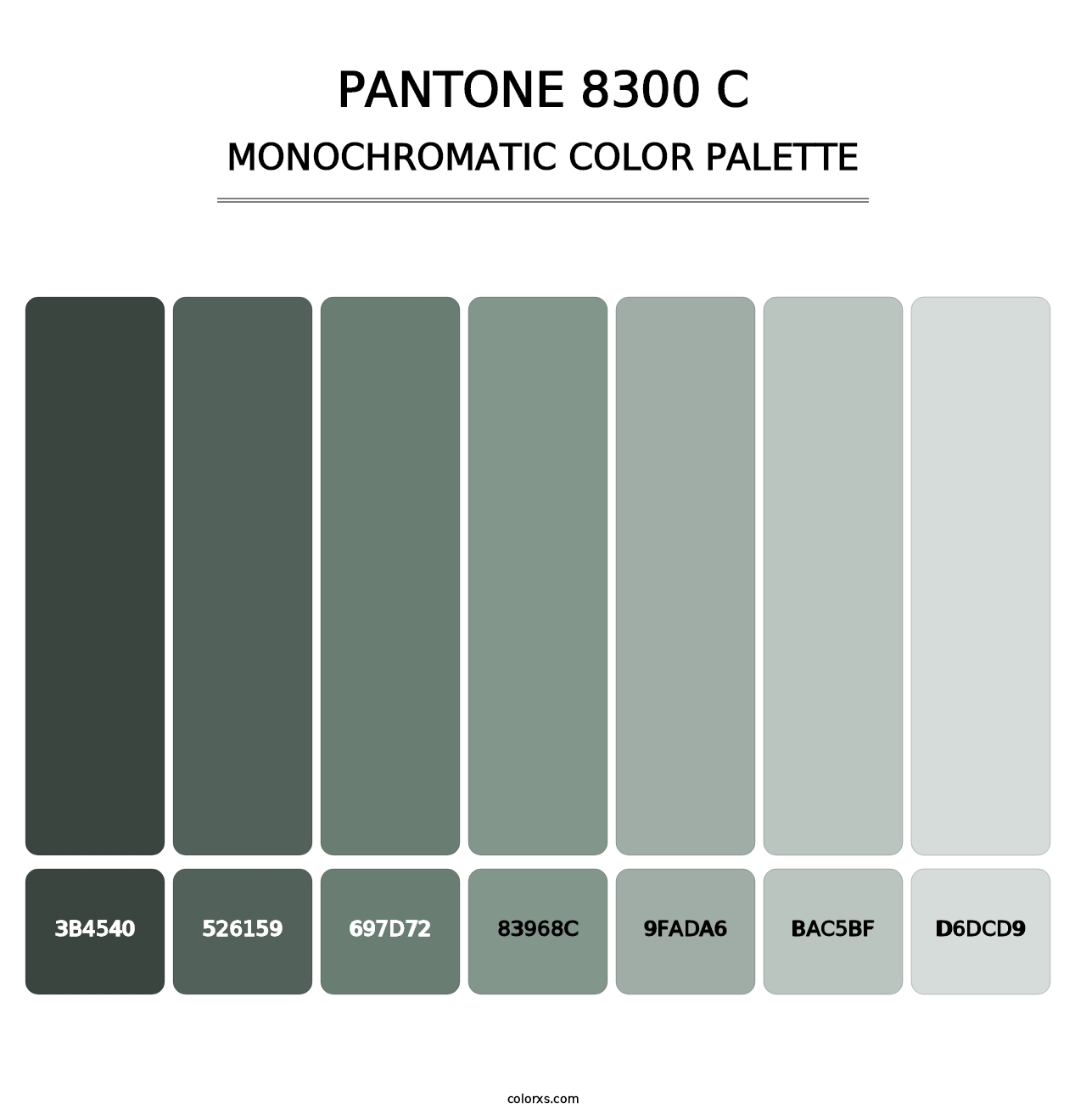 PANTONE 8300 C - Monochromatic Color Palette