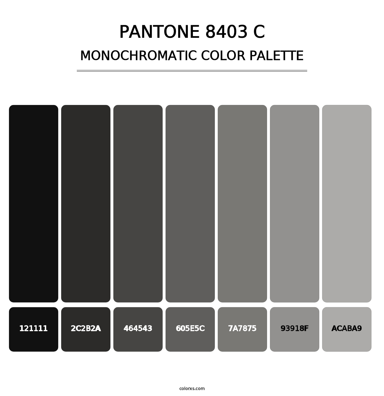 PANTONE 8403 C - Monochromatic Color Palette