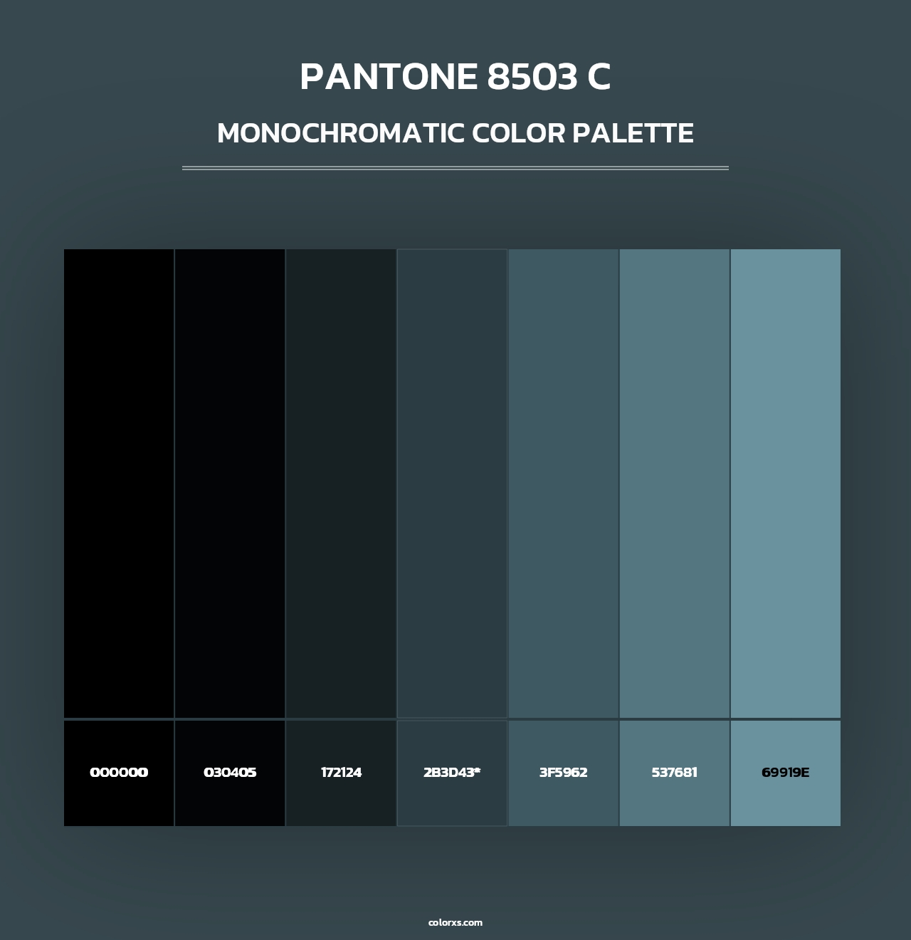 PANTONE 8503 C - Monochromatic Color Palette