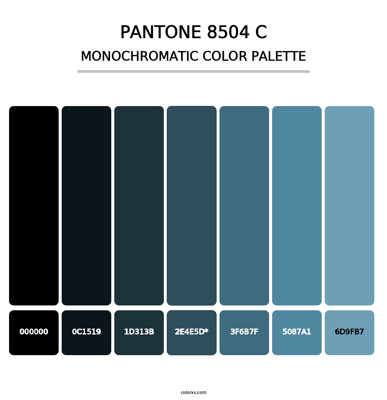 PANTONE 8504 C - Monochromatic Color Palette