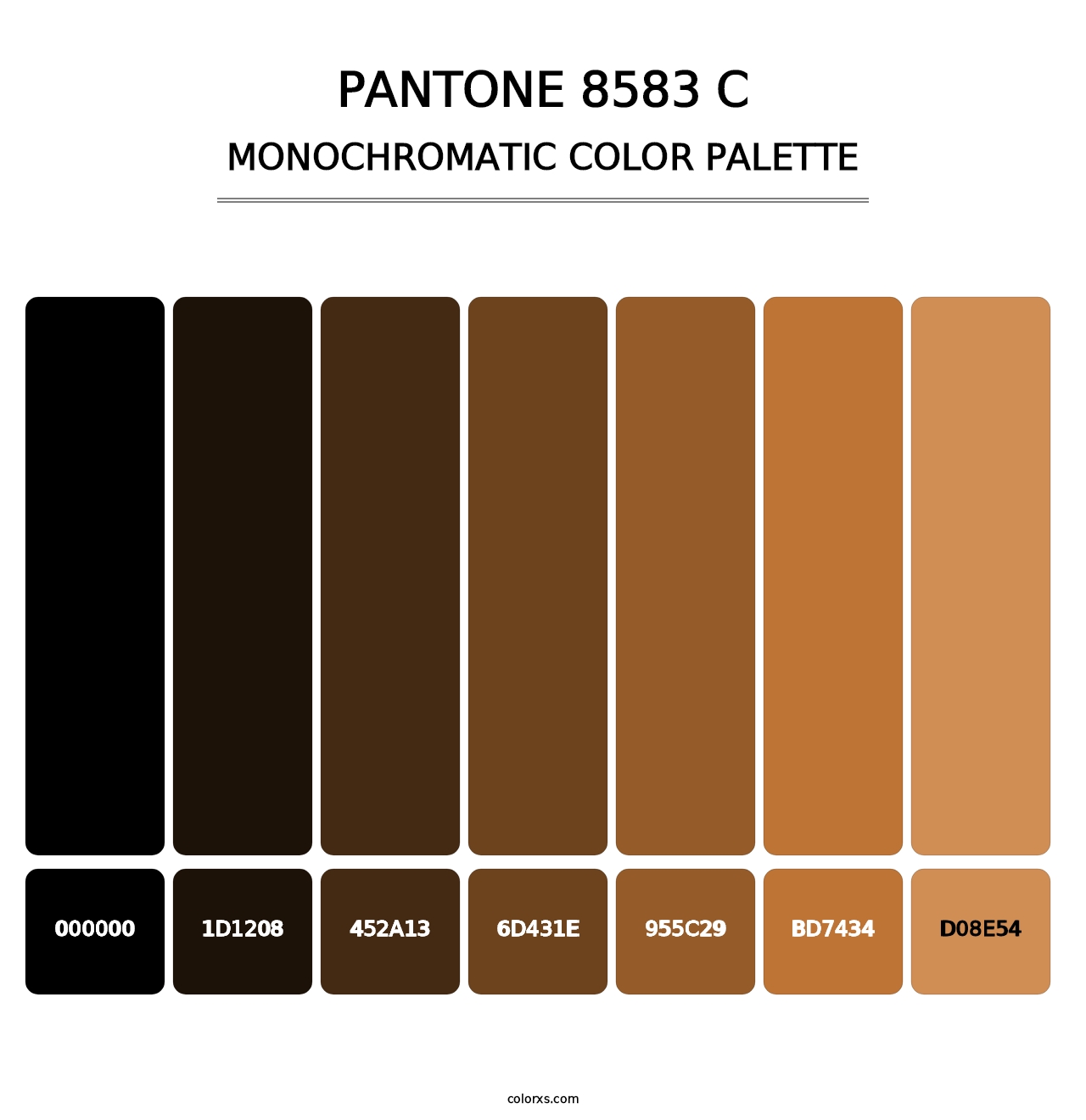 PANTONE 8583 C - Monochromatic Color Palette