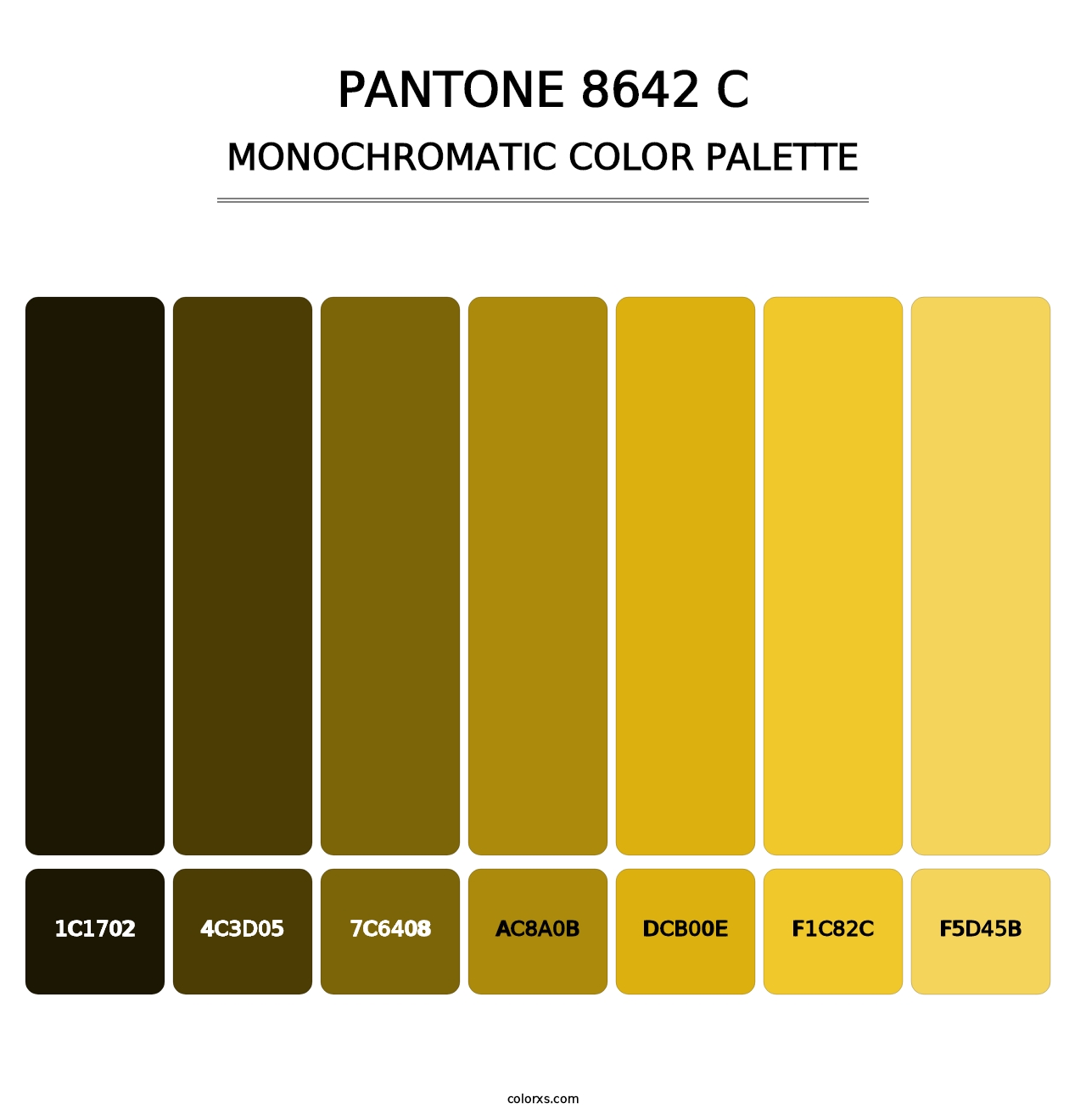 PANTONE 8642 C - Monochromatic Color Palette