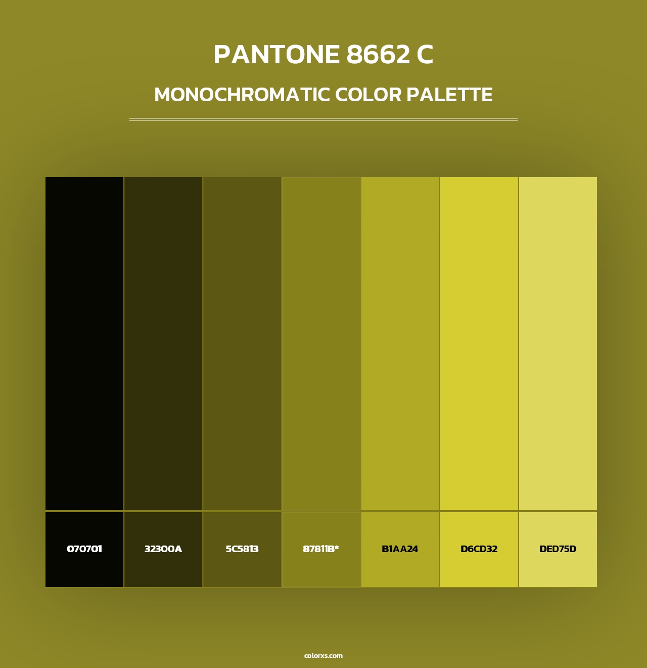 PANTONE 8662 C - Monochromatic Color Palette